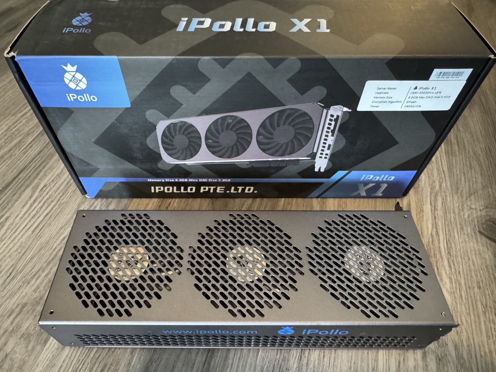 iPollo X1 | 330MH/s Ethash/Etchash ASIC Crypto Miner | W/ Orange Pi & WIFI & PSU