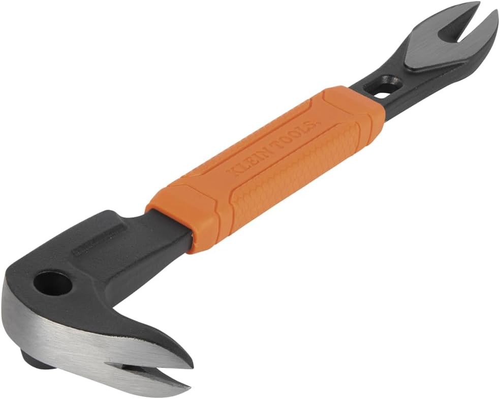 Klein Tools 66091 Nail Puller with Integrated Dimpler, Heavy-Duty Carbon Steel C