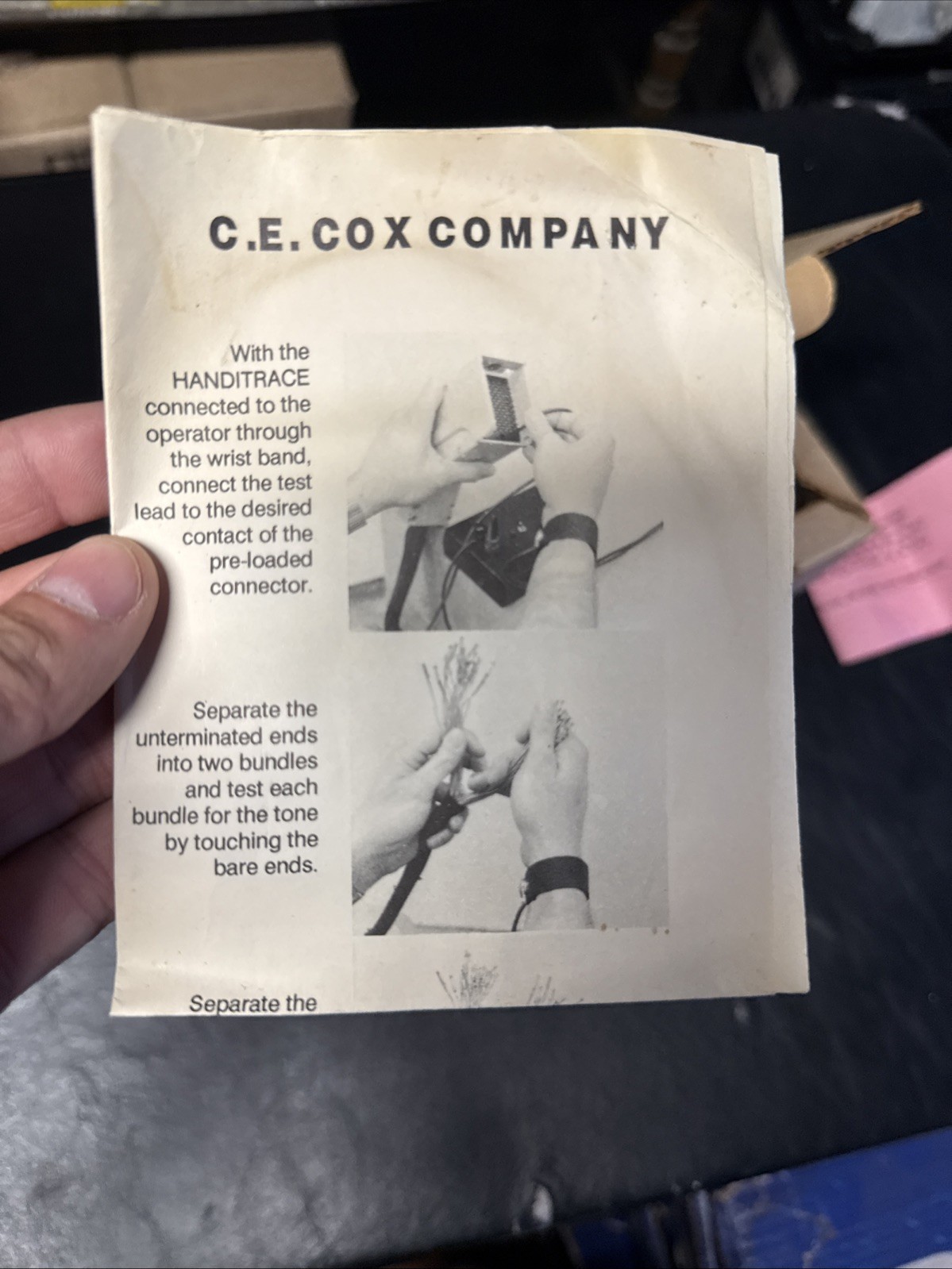 C.E. Cox HandiTrace CC-1-H Wire Tracer Tester Complete w/ Box & Leads