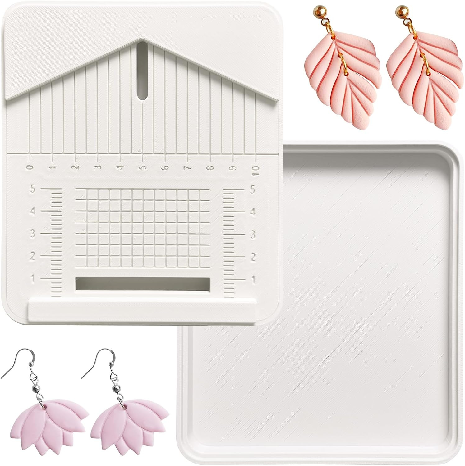 Polymer Clay Earring Drill Guide, Clay Hole Piercing Tool(White) | Polymer Clay