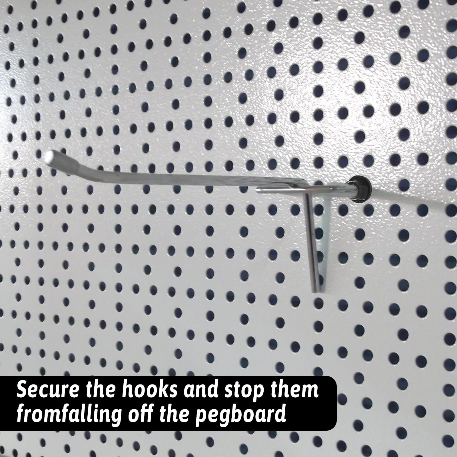 Pegboard Hook Locks, 120PCS Black Pegboard Locks for Stopping Hooks PegHook S...