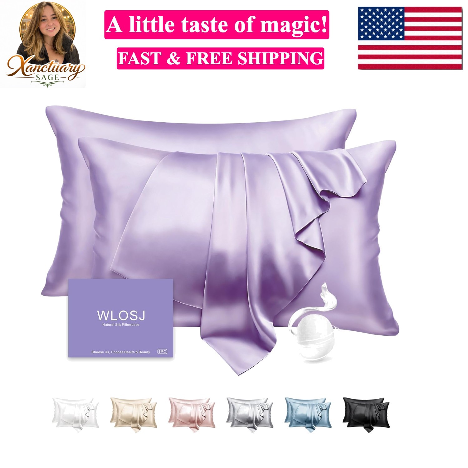 100% Silk Pillow Cases 2 Pack Queen Size Mulberry Silk Pillowcase Set of 2 fo...