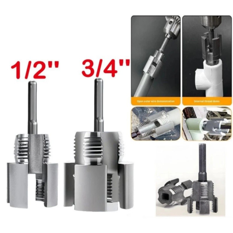 Internal&External Pipe Threading Tool, Pipe Thread Cutting Tool(1/2" in+3/4" in)