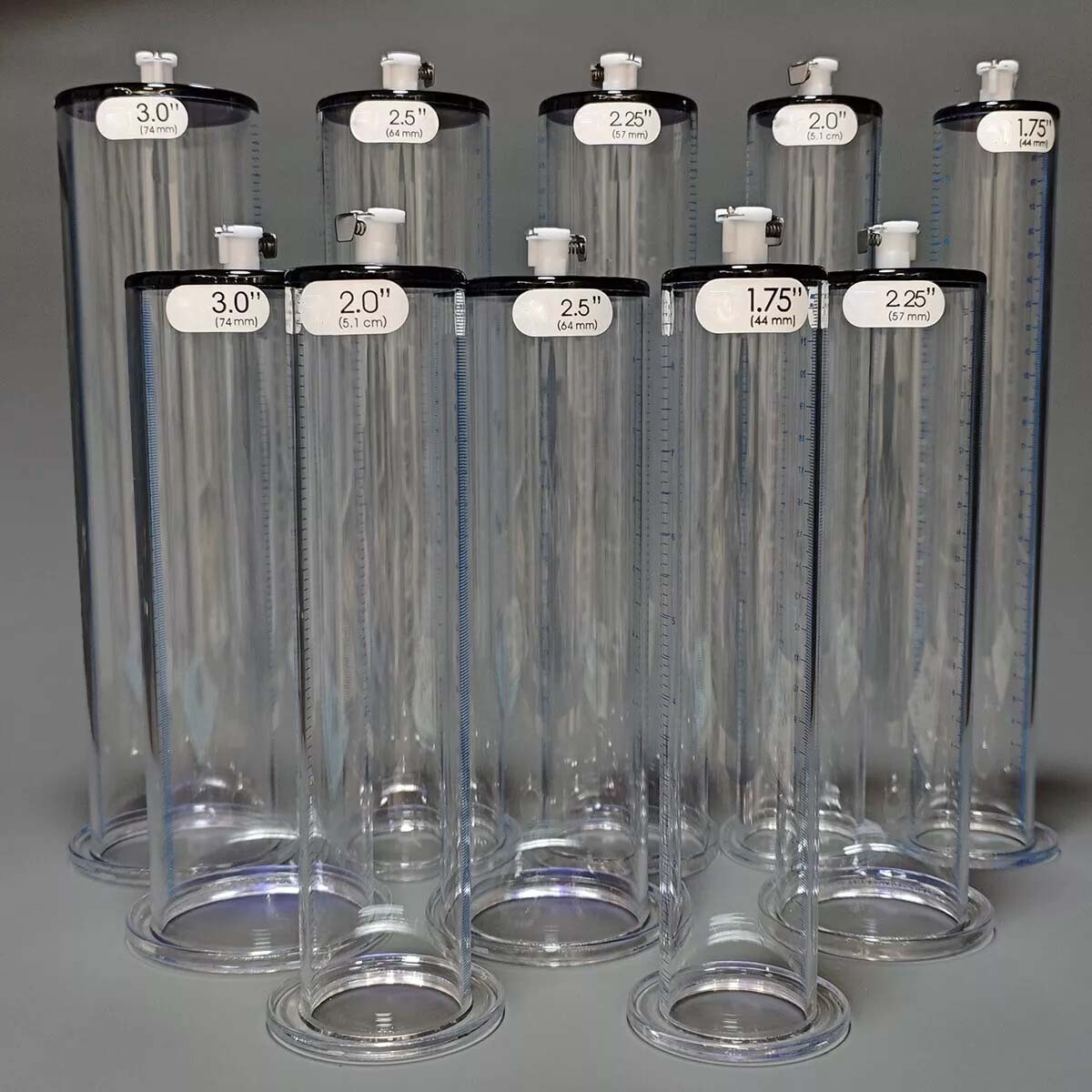 Acrylic Vacuum Cylinder for Penis Pump 9 & 12 Inch Enlarger Tube [1.5" - 3"]