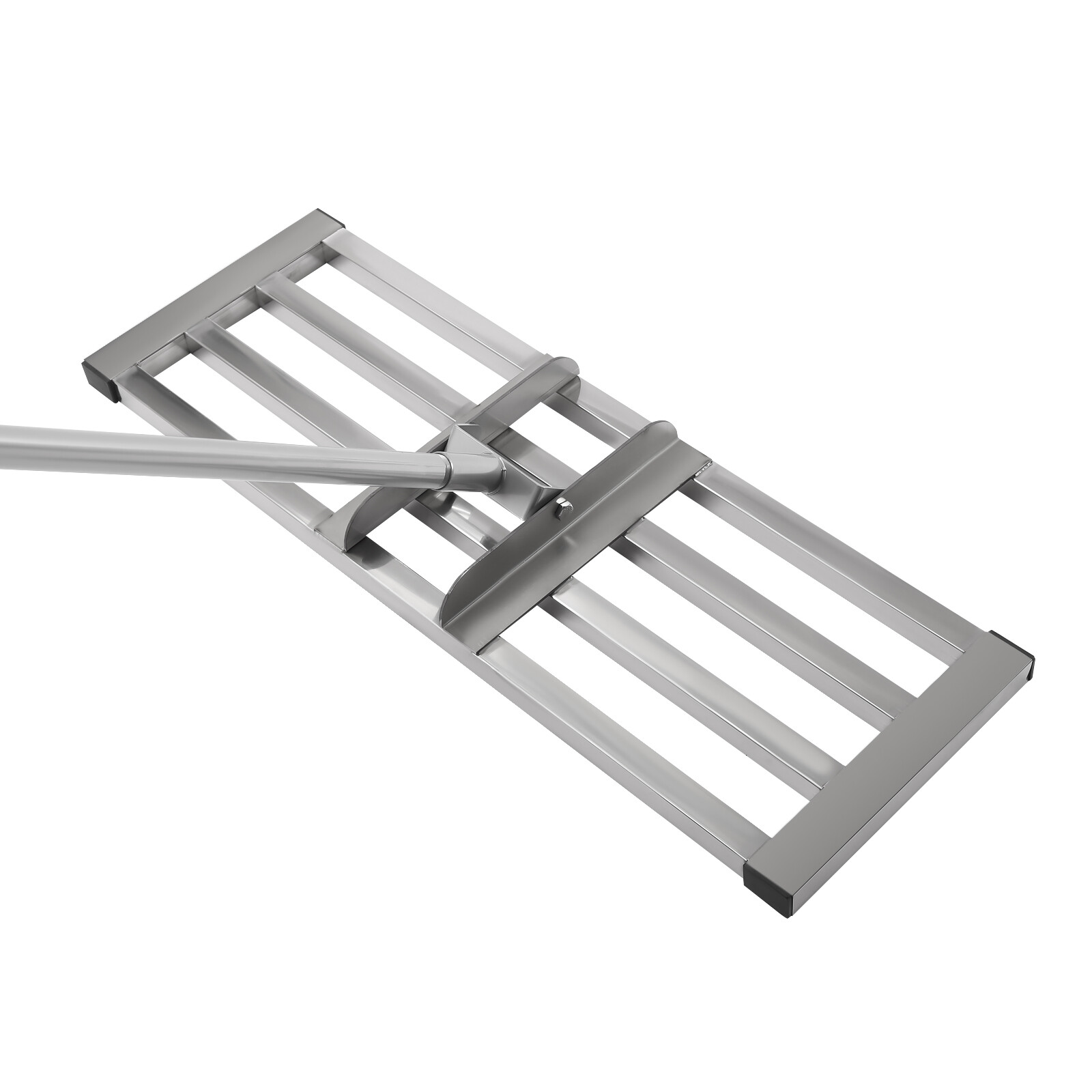 30" × 10" Stainless Steel Lawn Leveling Rake with Adjustable Length