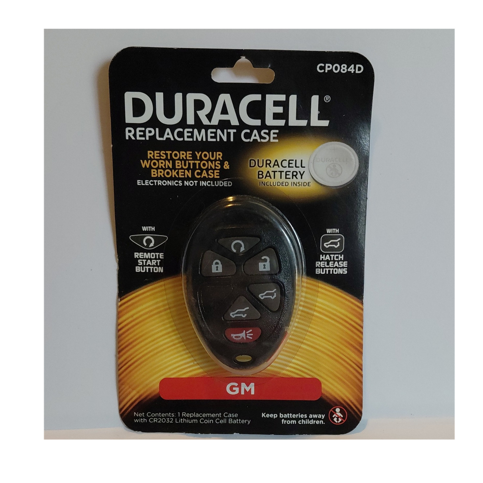 Duracell Replacement Case CP084D for GM Car Remote Model GM with CR2032 Battery