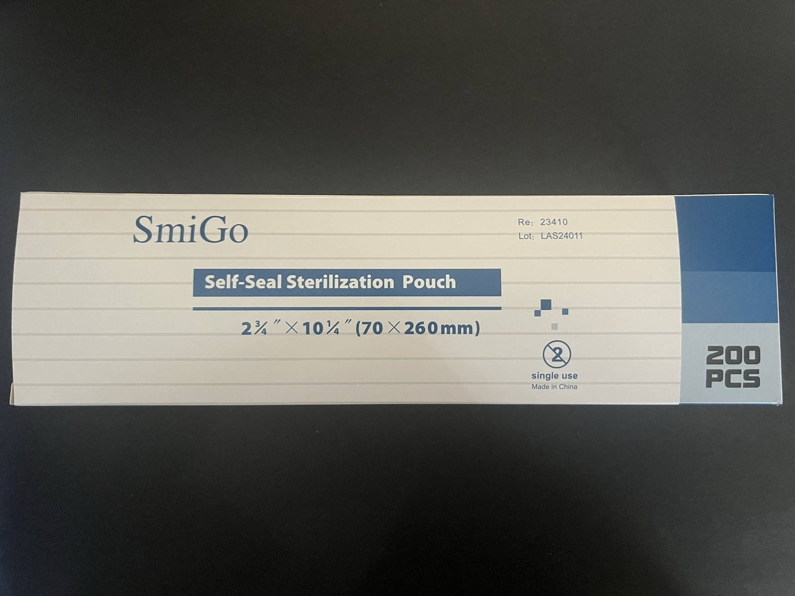 6 Boxes 1200 Pcs 2.75" x 10.25" Dental Self Sealing Sterilize Pouches $9.99/ box