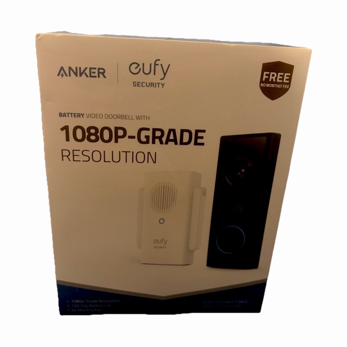 Anker eufy Security Battery Video Doorbell 1080P Wireless Wi-Fi Alexa Black