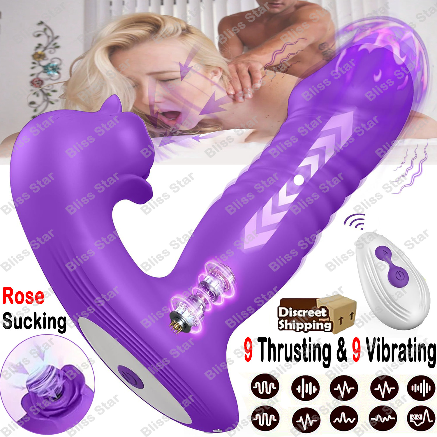 Telescopic Realistic Sucking Dildo Vibrator Sex Toys for Women Remote Control