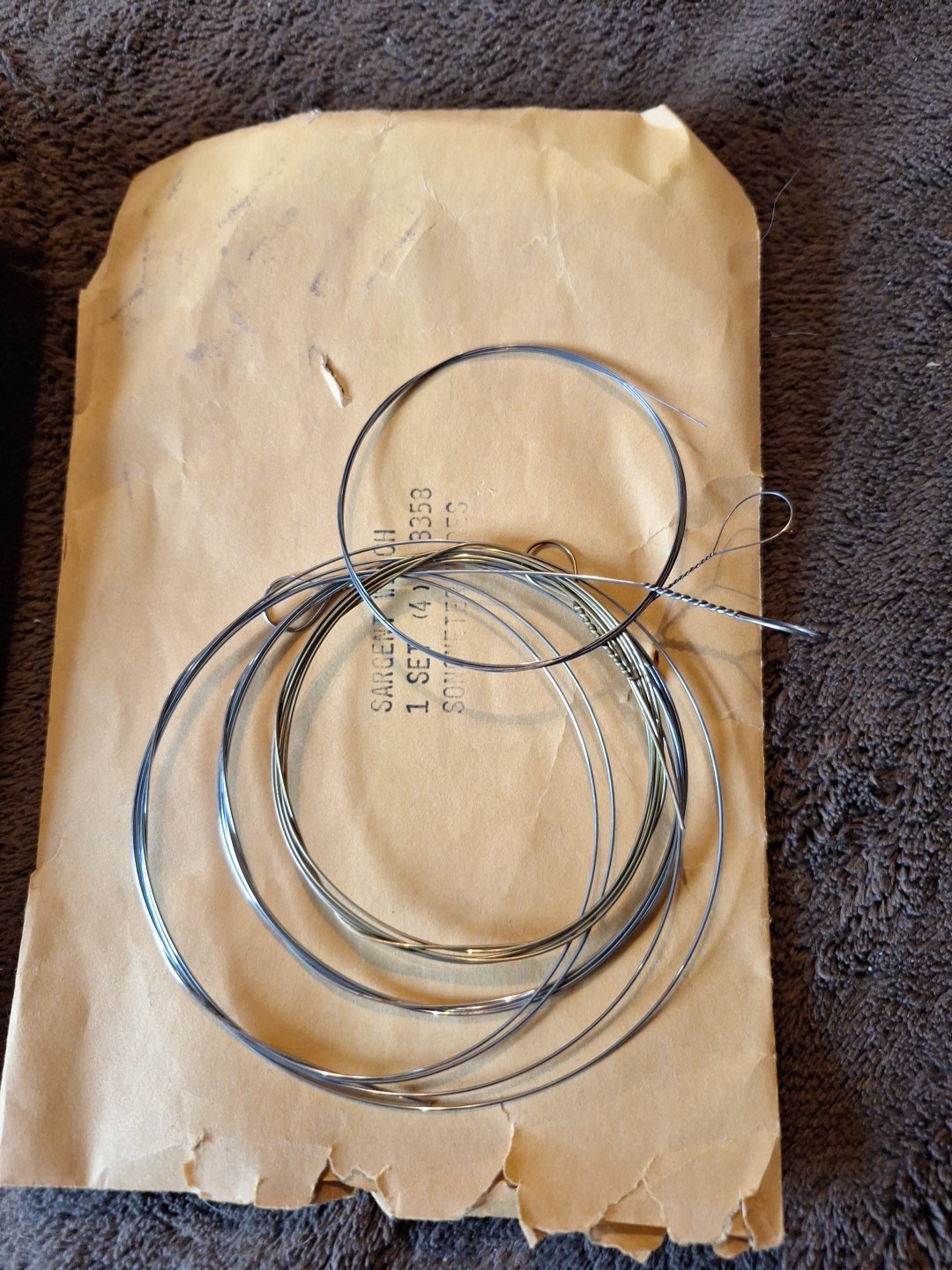 3 Packages of Vintage Sargent Welch 3358 Sonometer Wires New Old Stock Free Ship