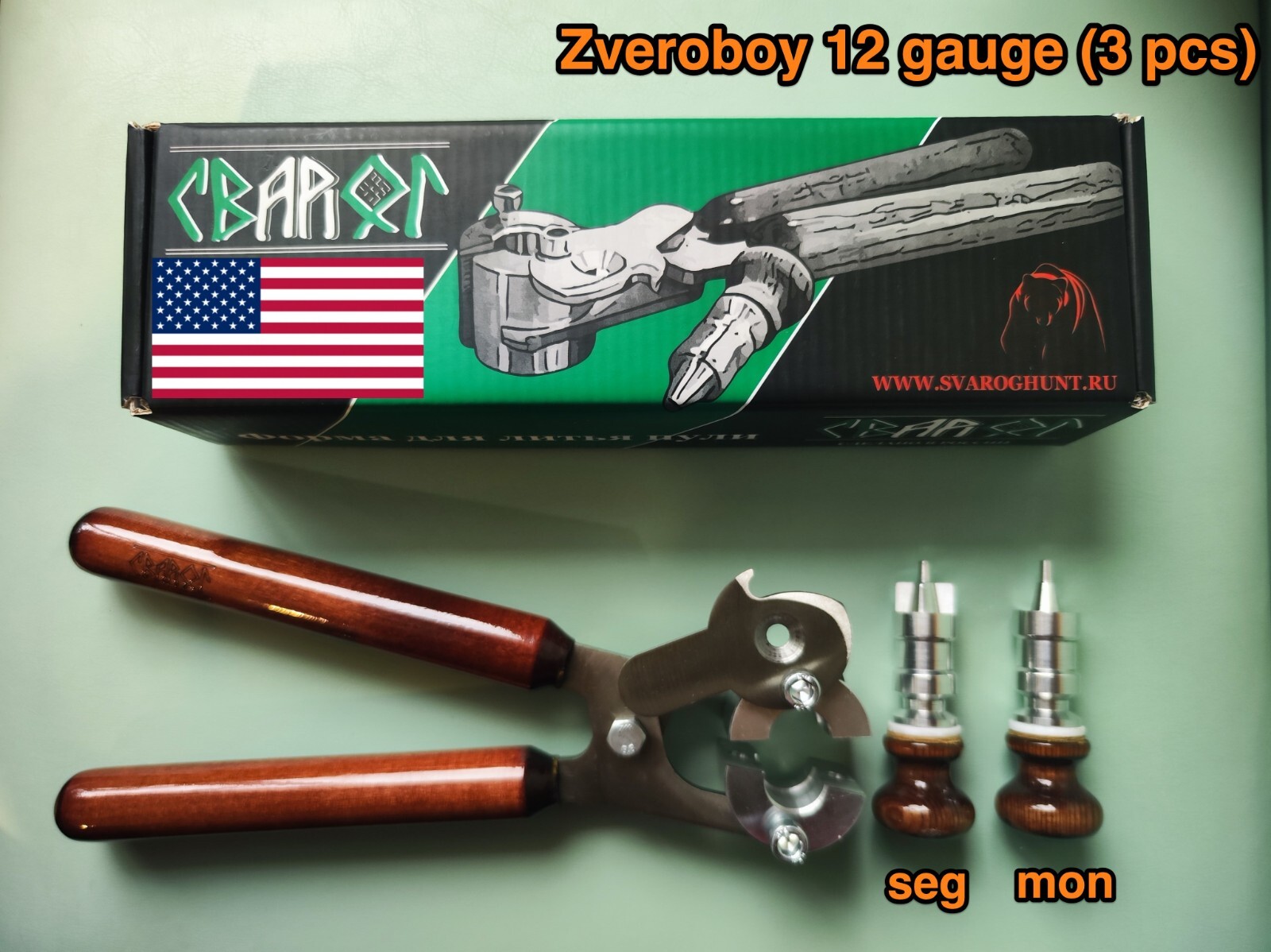 Svarog Bullet Slug Mold (mould) Zveroboy 12 gauge ZVR 12 (seg+mon) pin