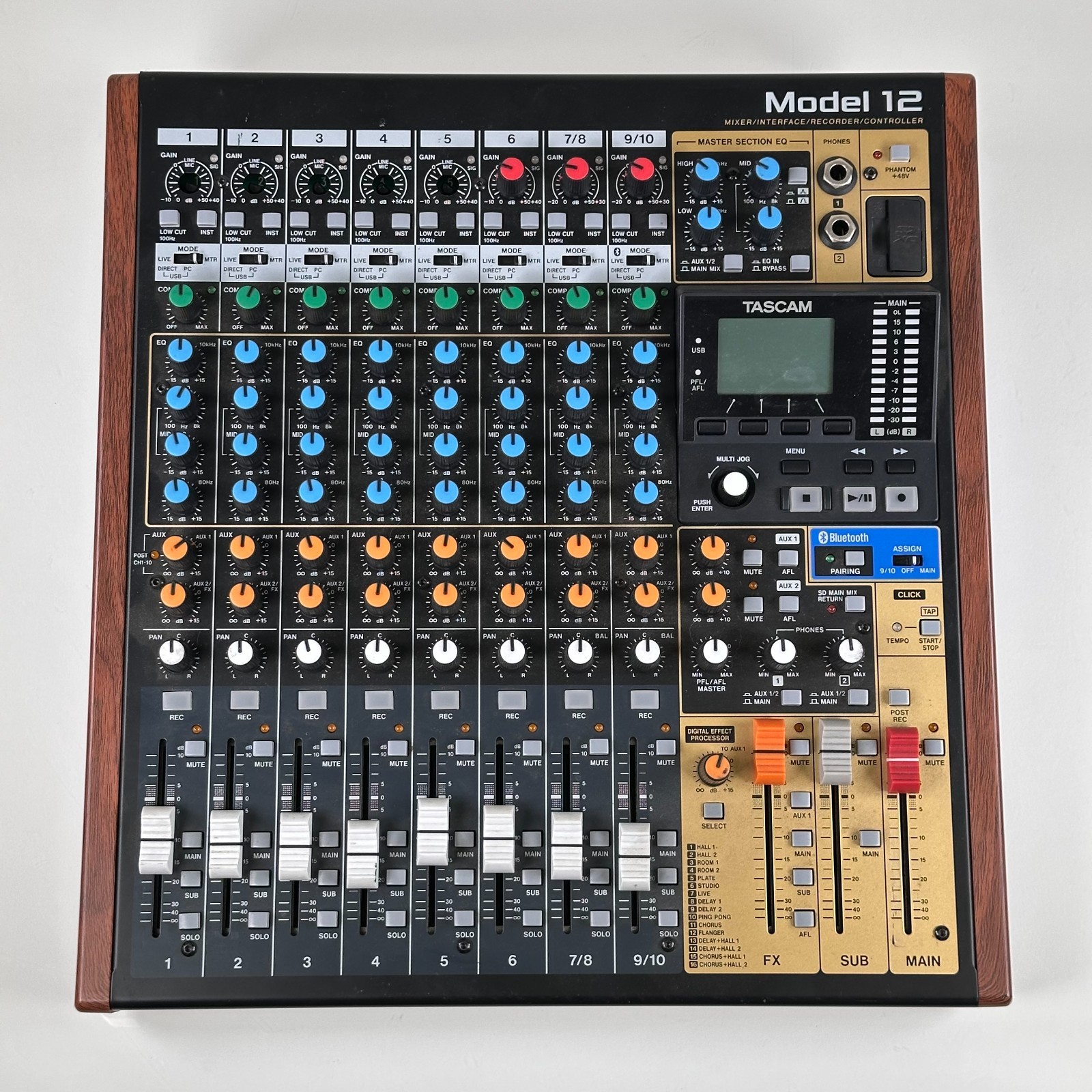 TASCAM Model 12 All-in-One Production Mixer; AS-IS