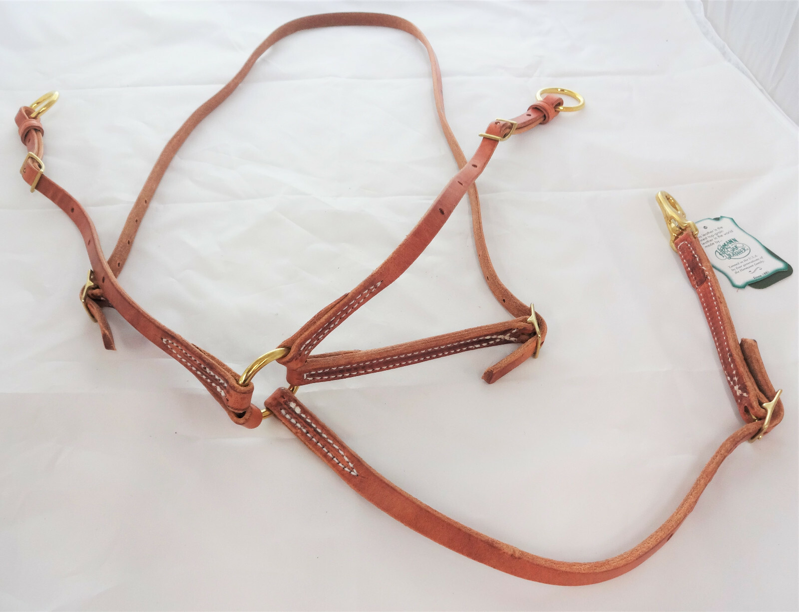 Running Martingale Hermann Oak Harness Leather Berlin Custom Western Horse Tack