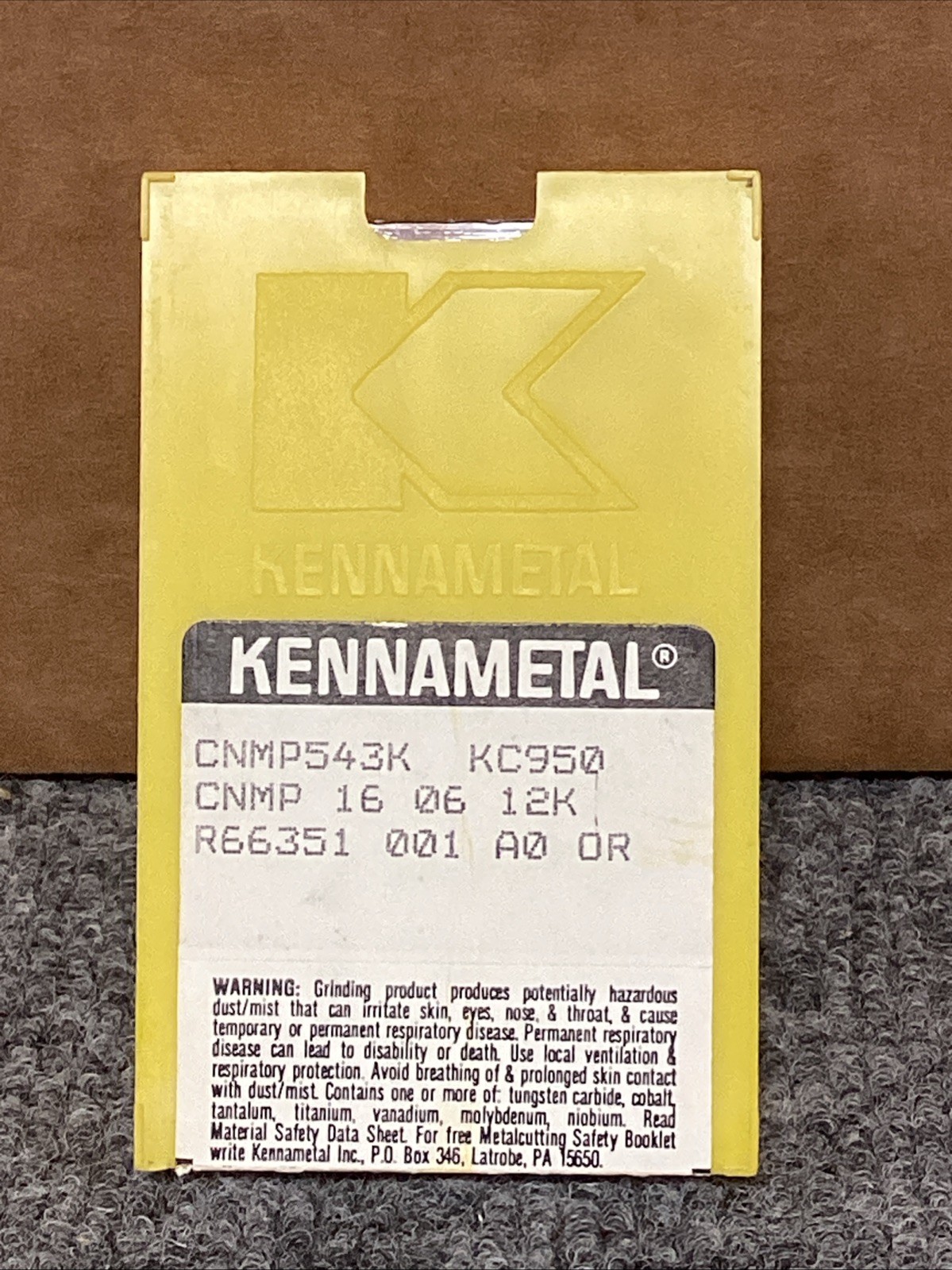 KENNMETAL CNMP 543K CARBIDE INSERTS (5 PACK)