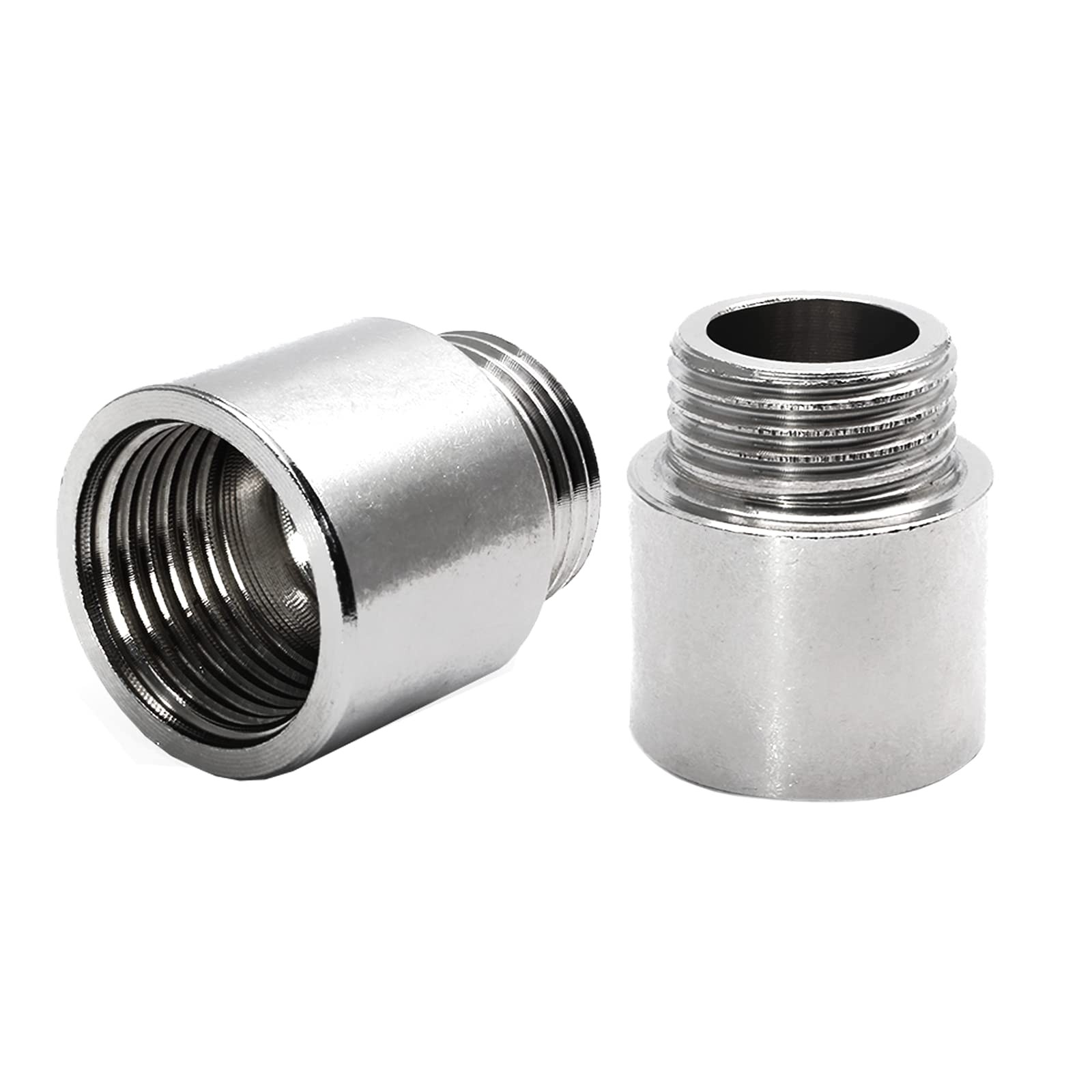 2pcs 1/2PT Male to 1/2PT Female Thread Shower Head Extension Arm, Stainless S...