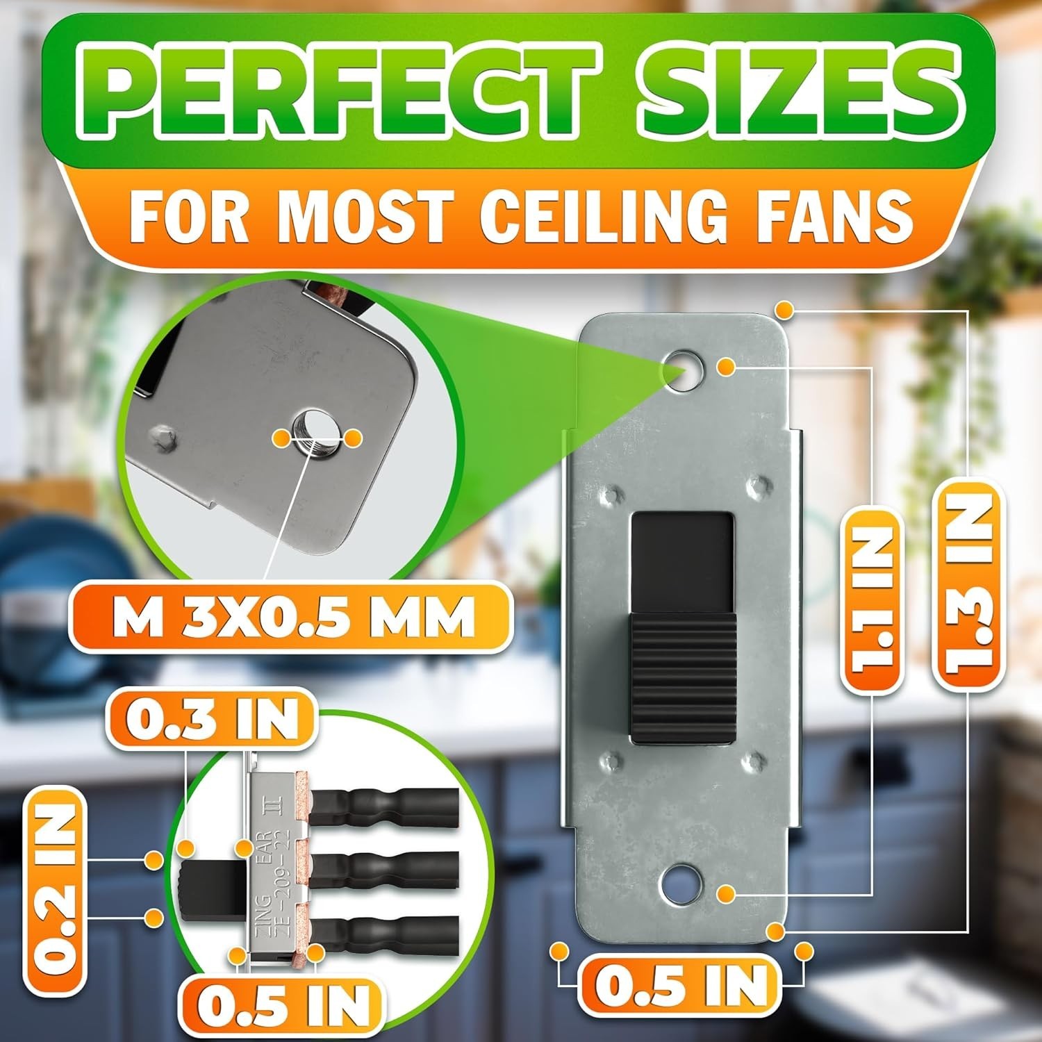Quality 6-Pin Ceiling Fan Reverse Switch - Easy Forward/Reverse Control