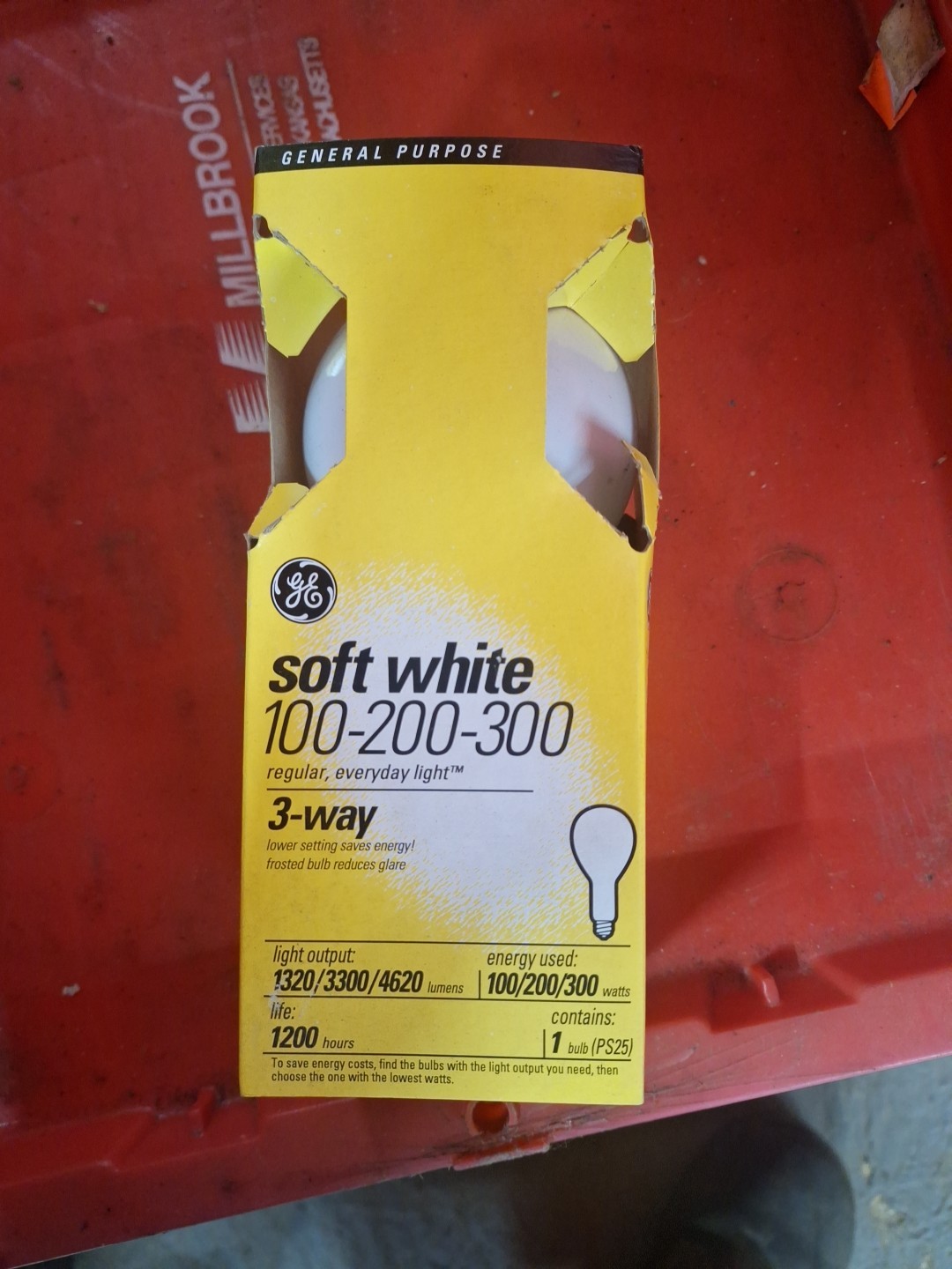 GE Soft White 100/200/300 Watt 3 Way E39 Mogul Base Ps25 Light Bulb Lamp