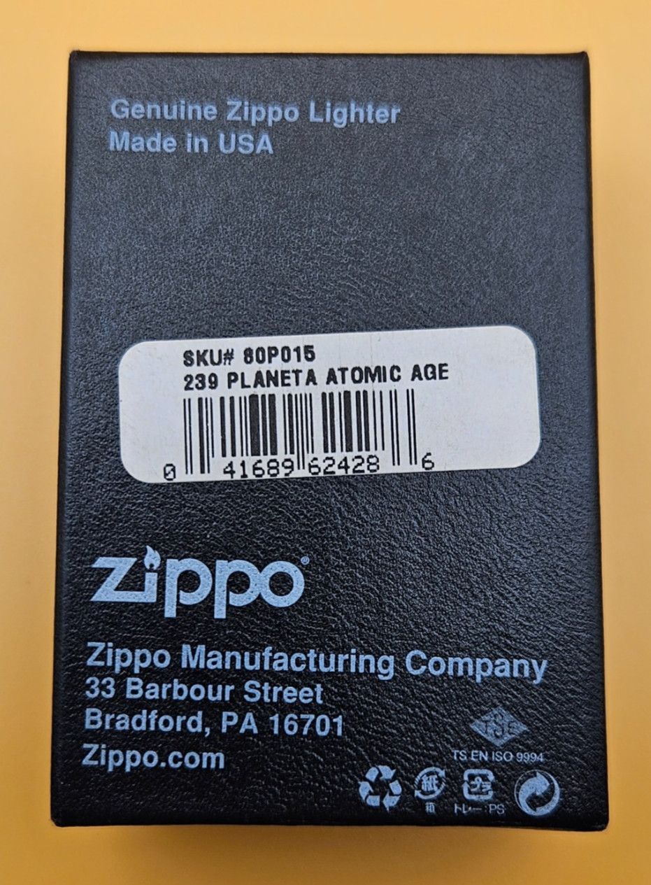 Zippo Lighter 2010 Planeta Collection: Atomic Age, Navy Matte, Limited Edition