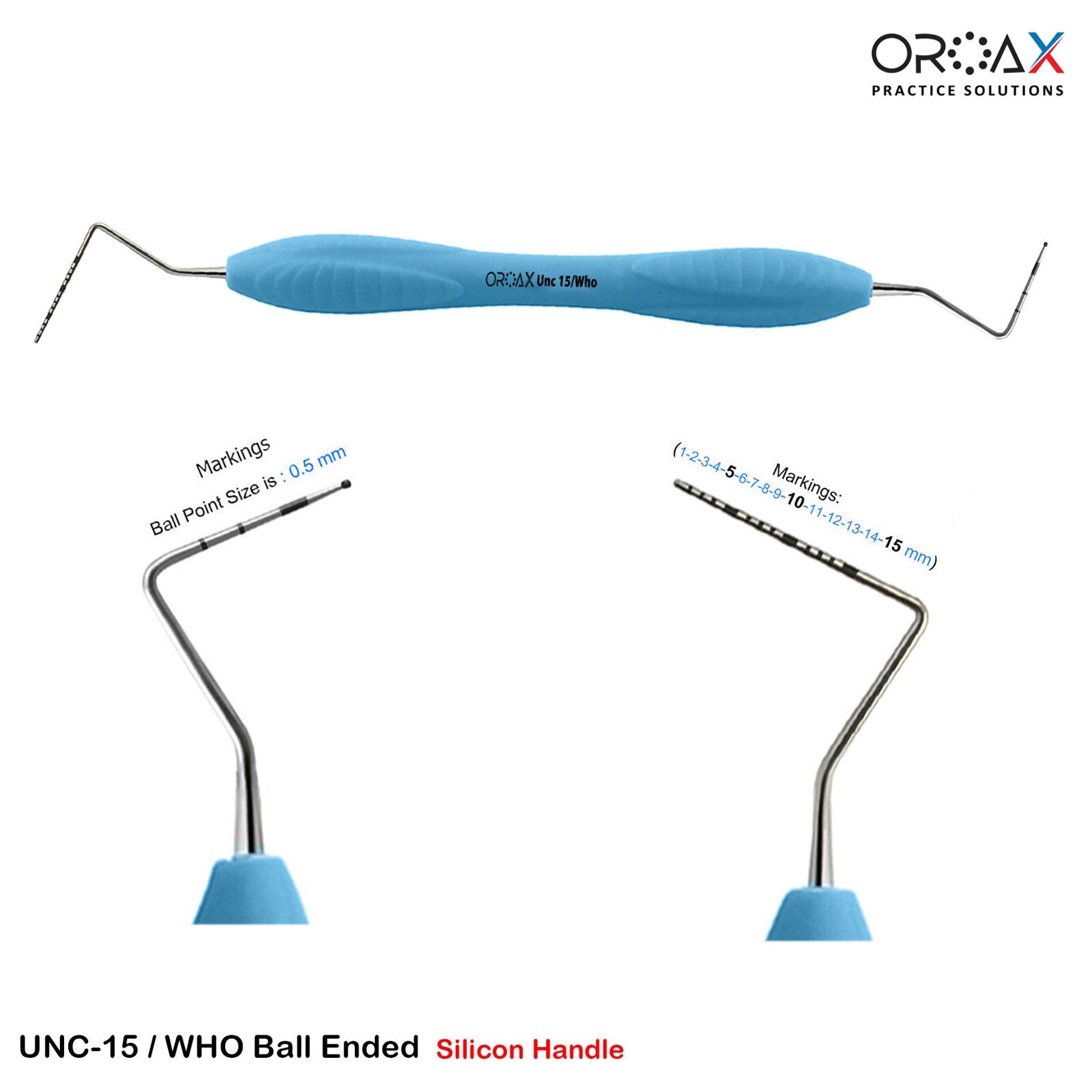 Sonda periodontal UNC 15/OMS para medir la profundidad de la bolsa OROAX