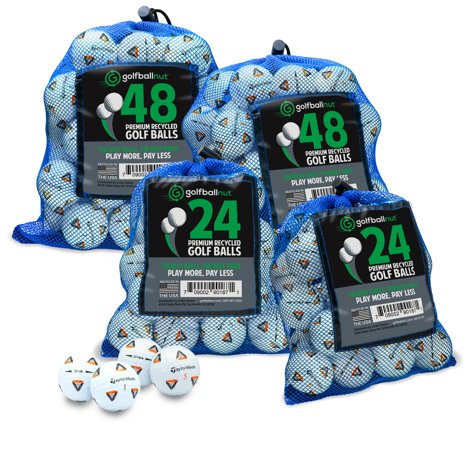 TaylorMade TP5 & TP5X PIX High Quality Near Mint Variety Recycled Golf Balls