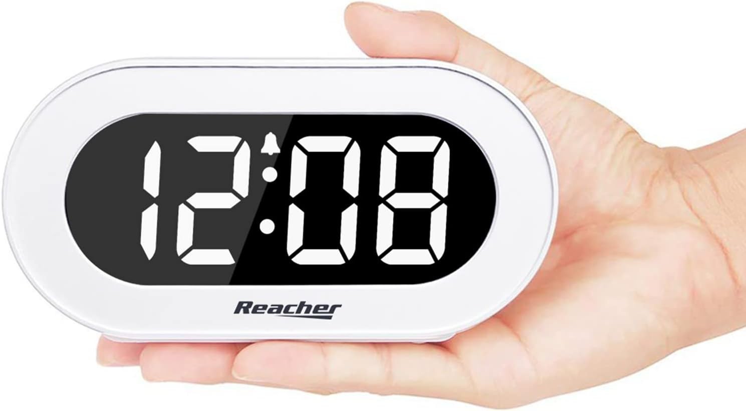 Compact Digital Alarm Clock with Adjustable Brightness & Volume for Easy Wake
