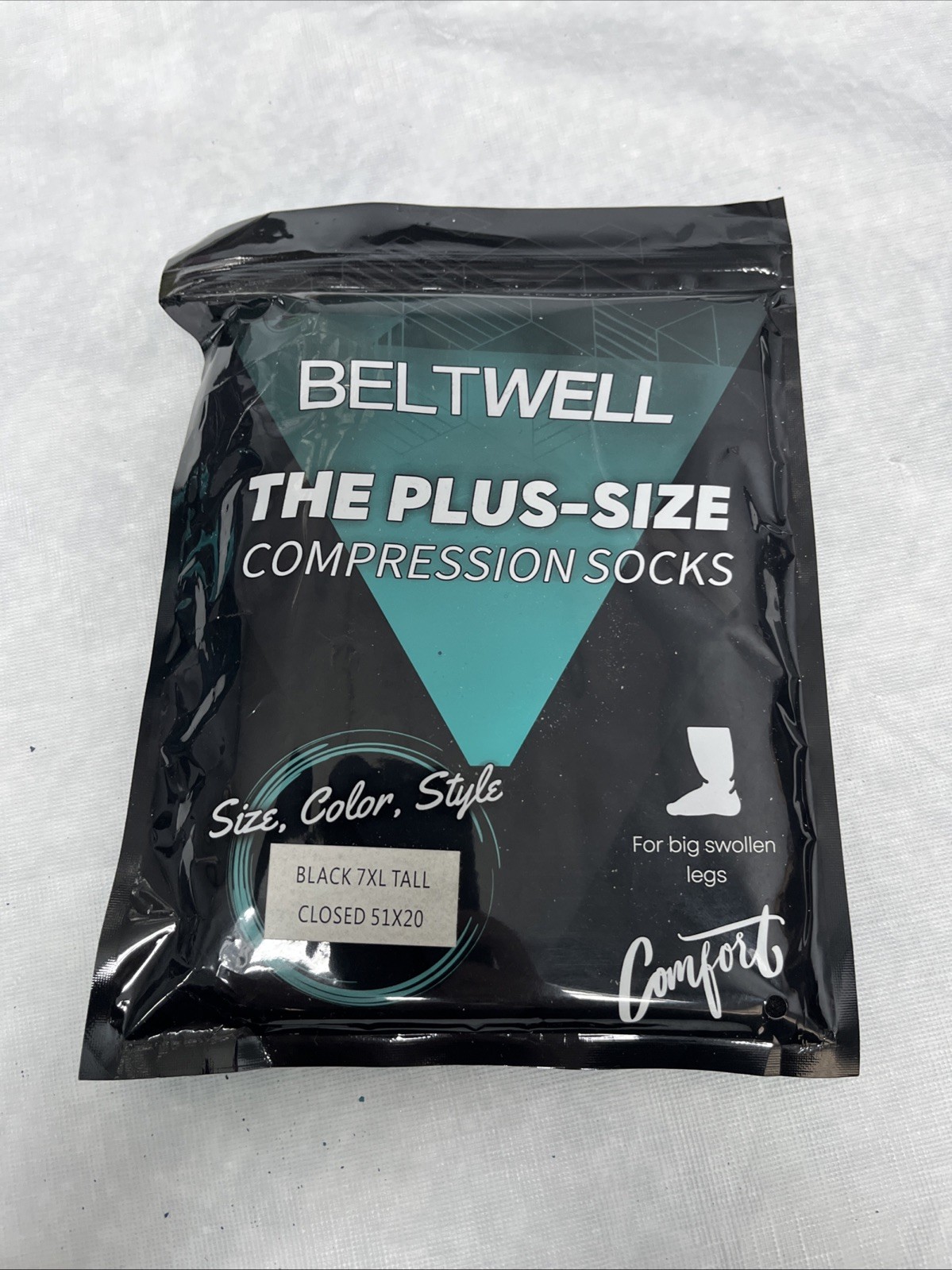 Beltwell The Plus Size Compression Socks 7XL Tall Black