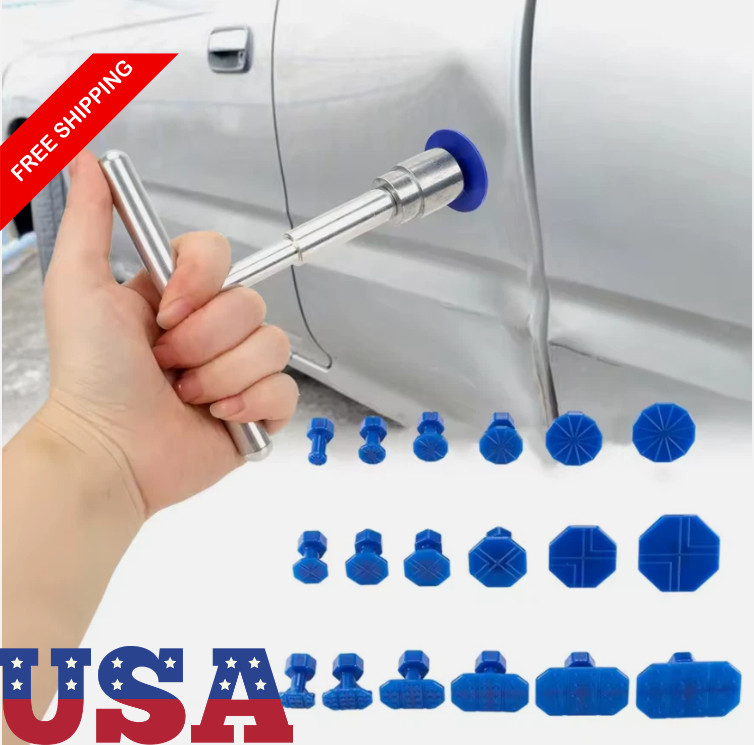 Car Paintless Dent Removal Kits Slide Hammer with 18Pcs Dent Puller Tabs Tools