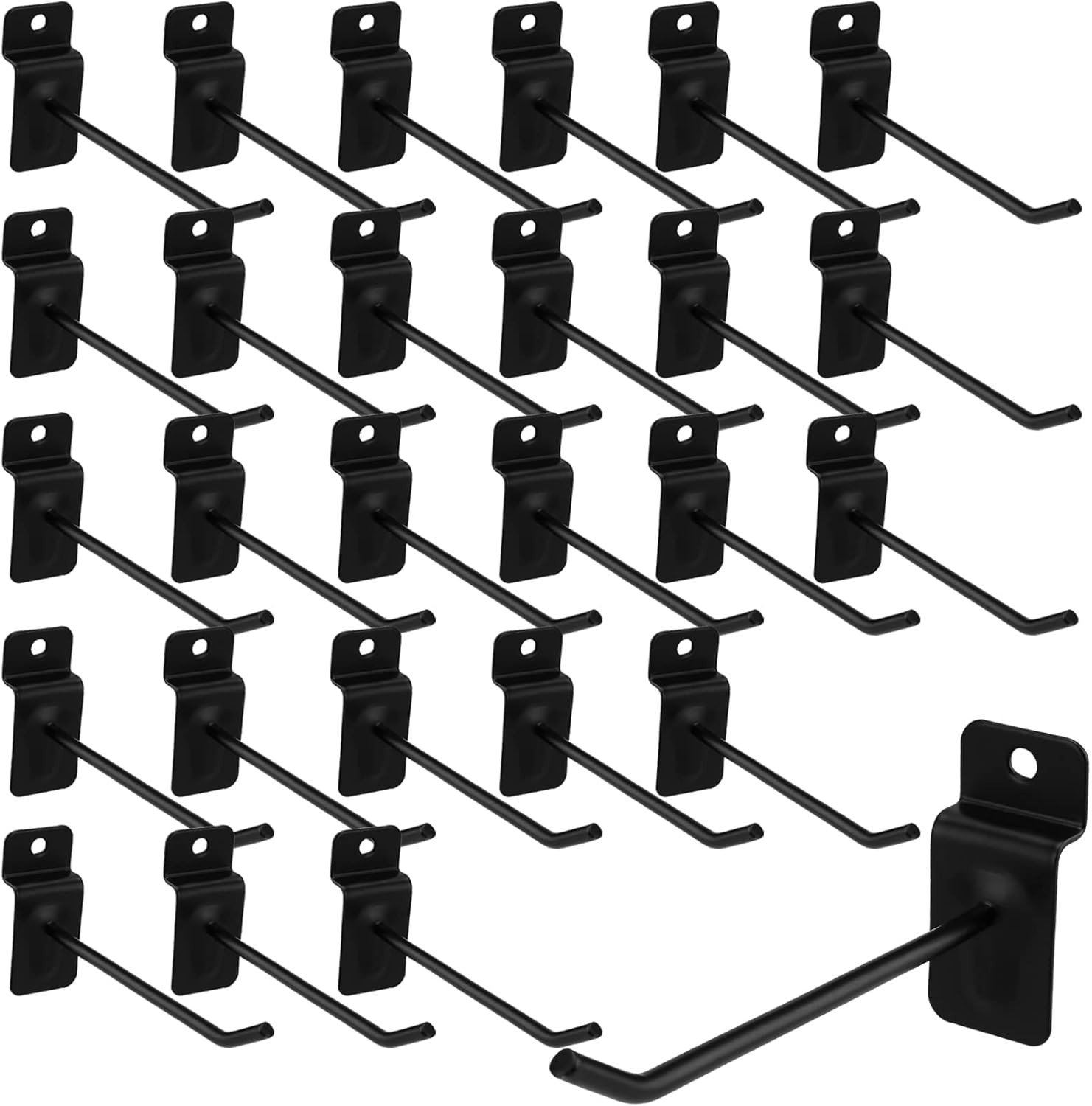 100 PCS 4 Inch Slatwall Hooks Slat Wall Gridwall Panel Slat Wall Hooks Slot B...