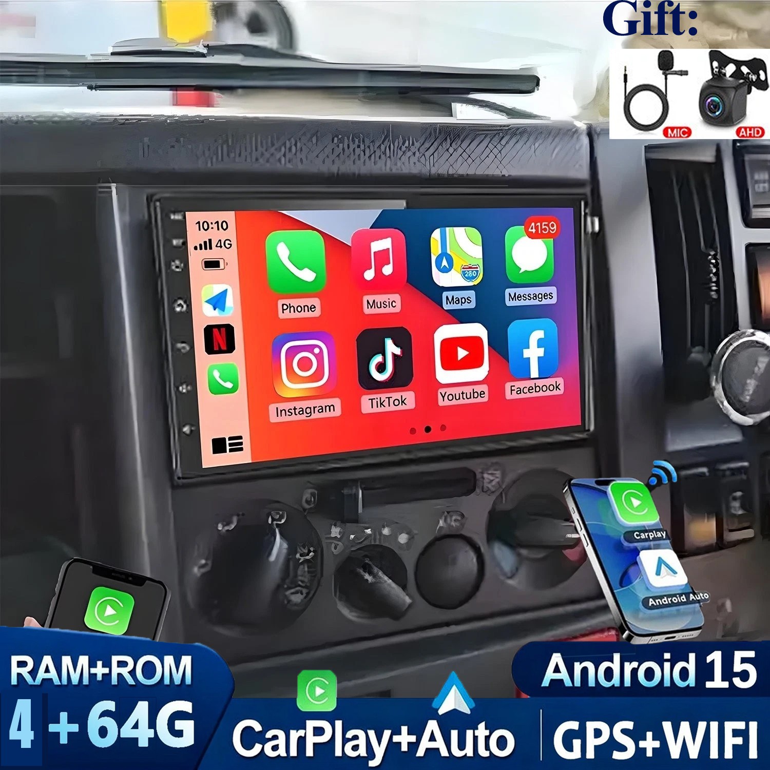 Android15 Car Stereo Radio For Isuzu N series NNR NPR Carplay Touchscreen GPS