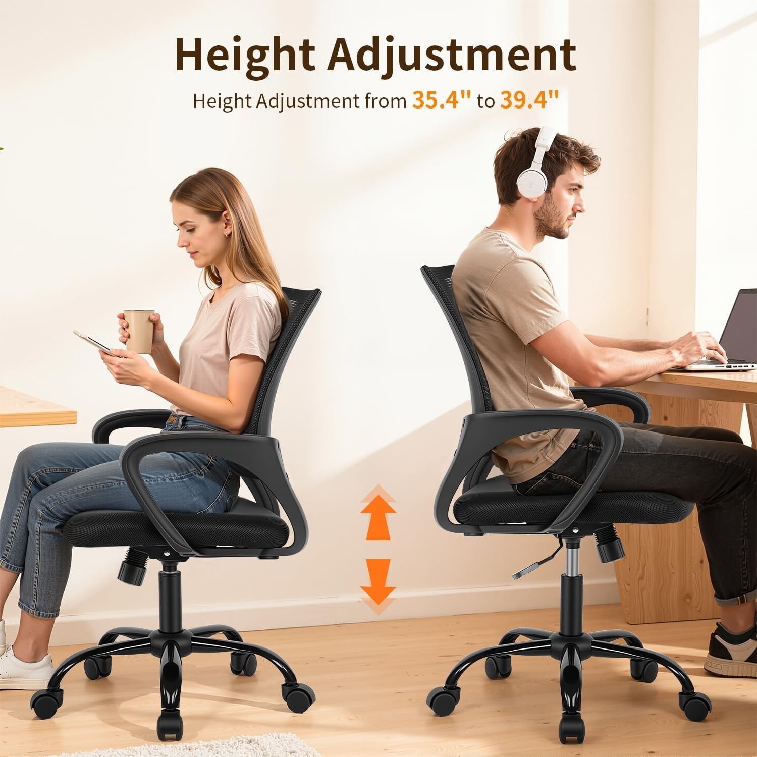 Office Chair Ergonomic Cheap Desk Chair Mesh Computer Chair Lumbar Support