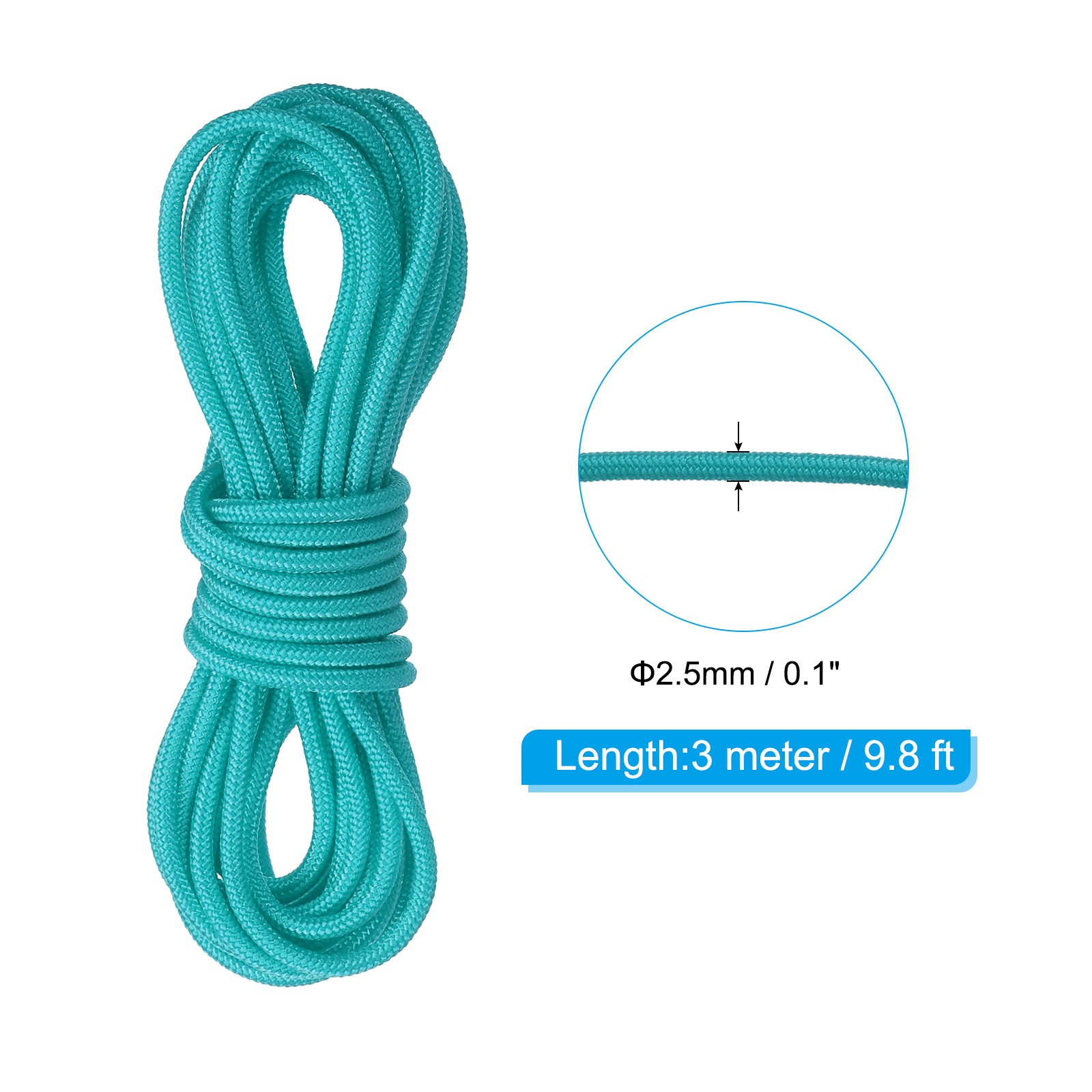 10Ft Turquoise Archery D Loop Rope Wire Nocking Loop for Compound Bowstring