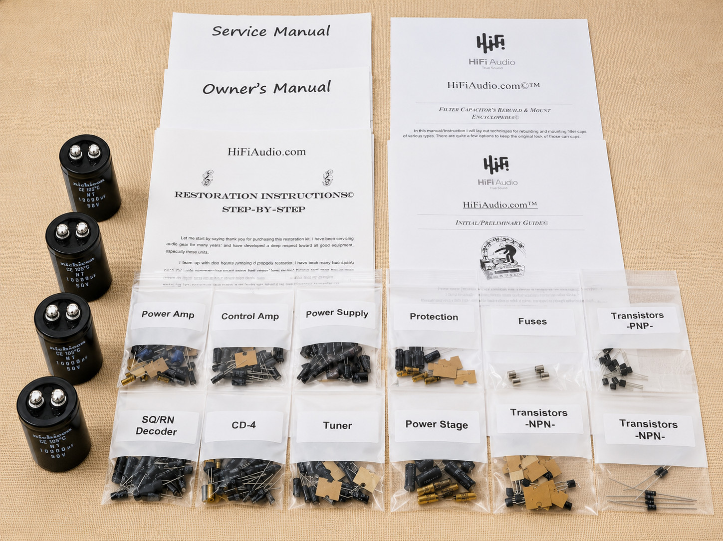 Pioneer QX-949A rebuild restoration recap upgrade kit repair filter capacitor