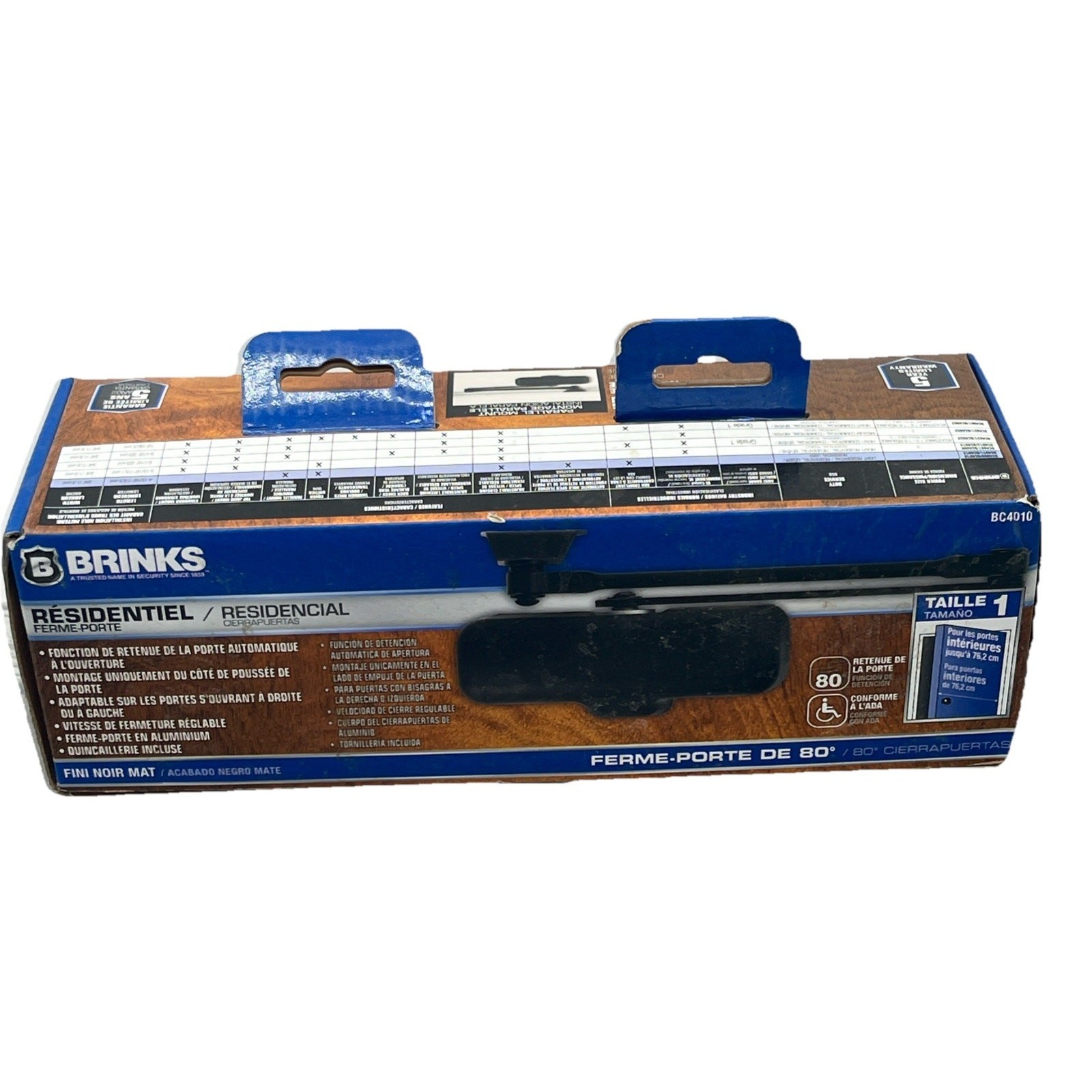 Brinks Commercial Residential Door Closer, Matte Black, BC4010. {140}.