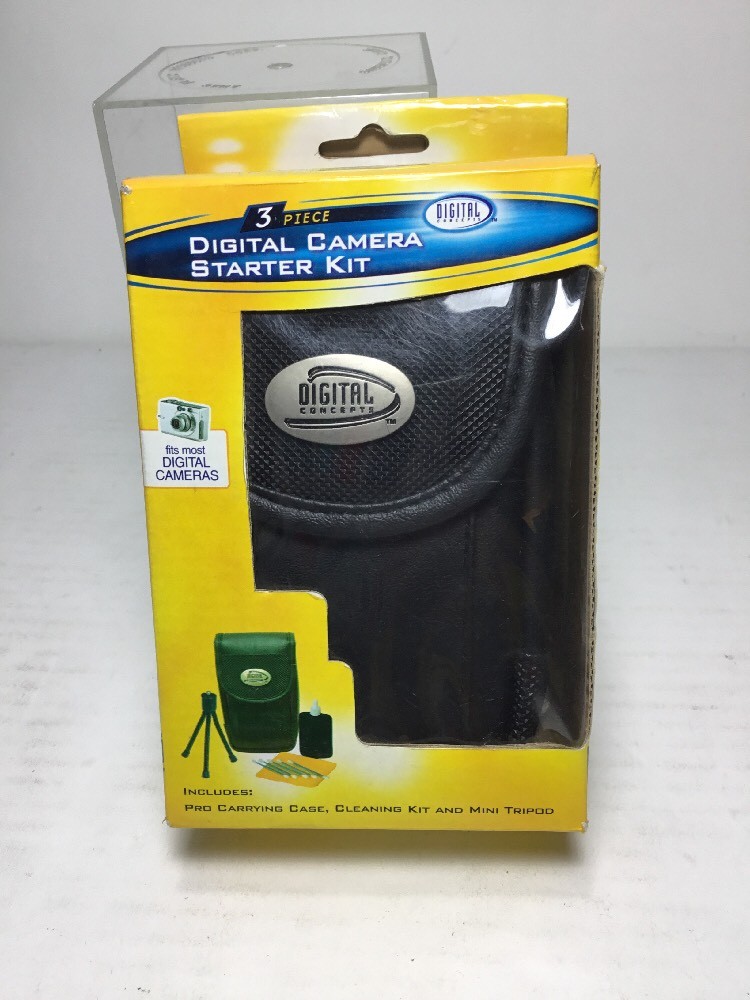 Digital Concepts Digital Camera Starter Kit with Camera Case, Tripod, Cleaning