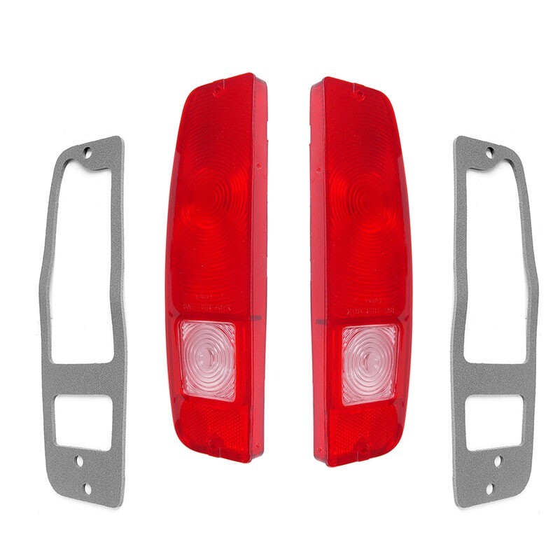 Taillight Lens Kit Lens & Gaskets 1967-72 Ford Truck, 1967-77 Ford Bronco