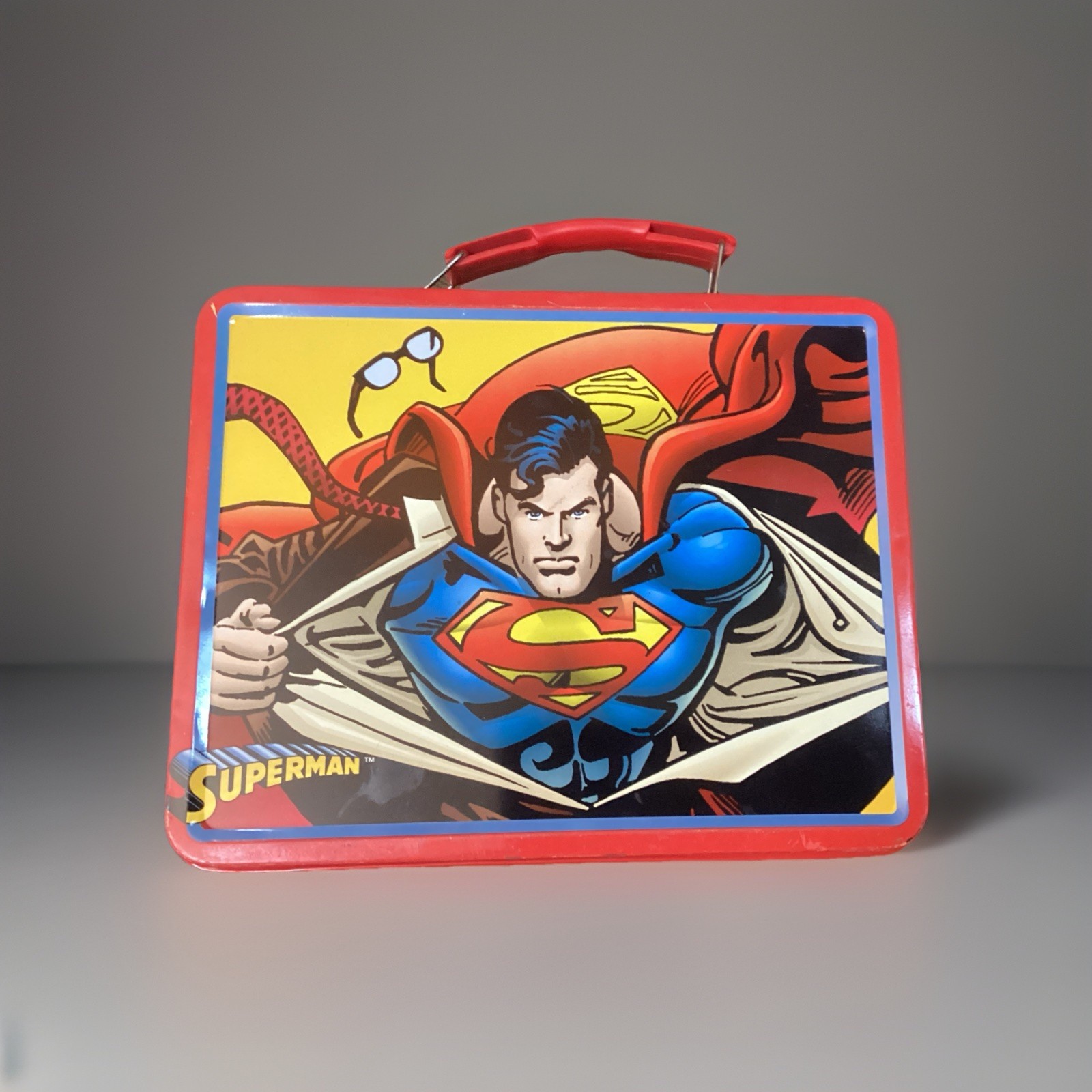 Superman 3D Embossed Lunch Box by The Tin Box Company DC Comics 2000