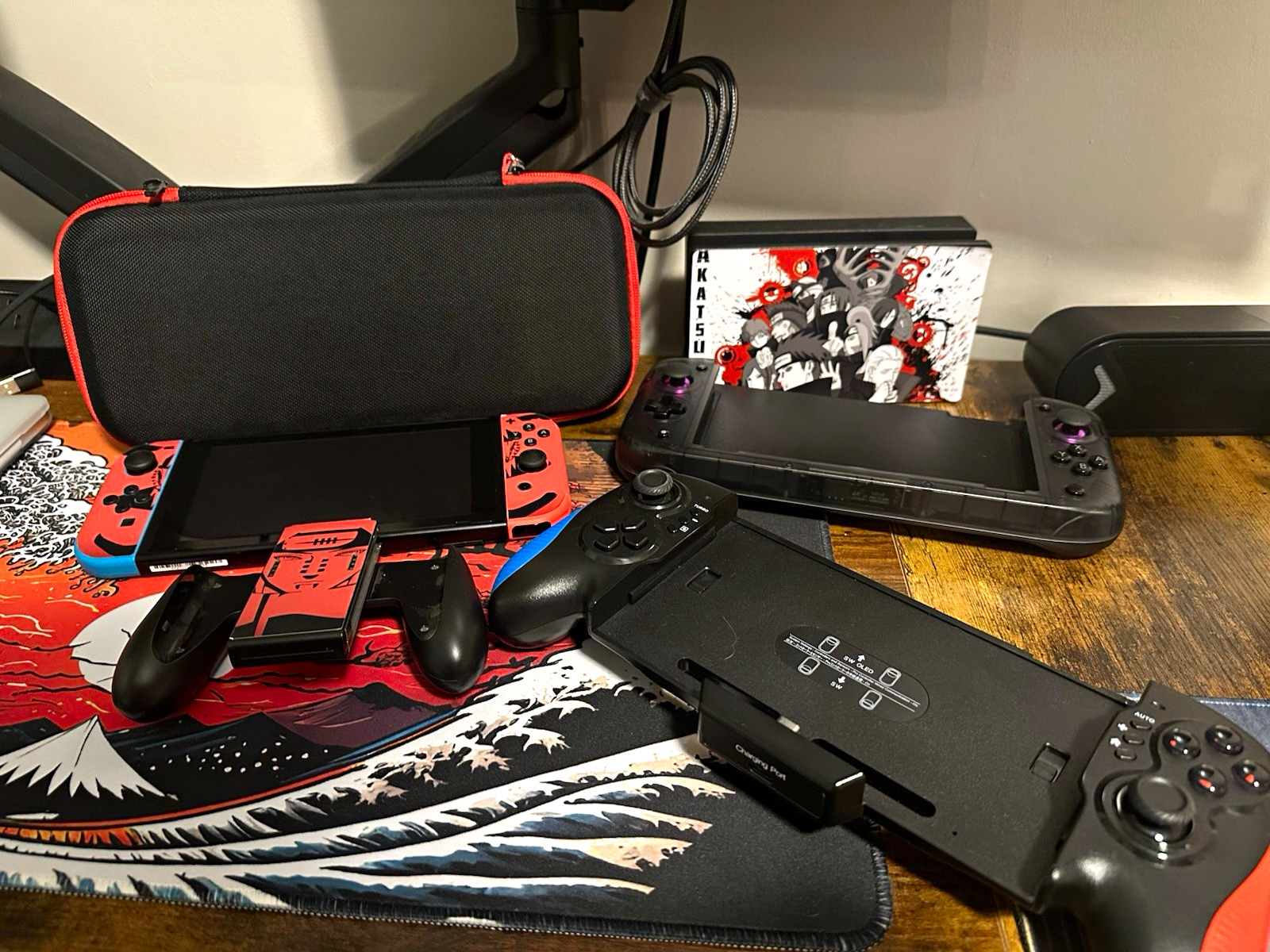 Nintendo Switch Bundle w/ Dock, Controller, CRKD Nitro Deck, Case - Naruto Anime