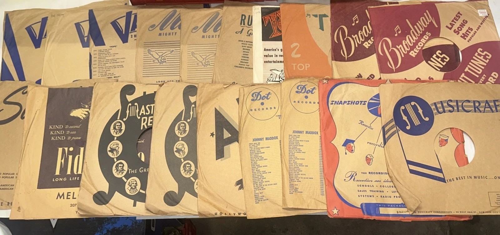 Empty Vintage 20 Record Sleeves for 78’s #1