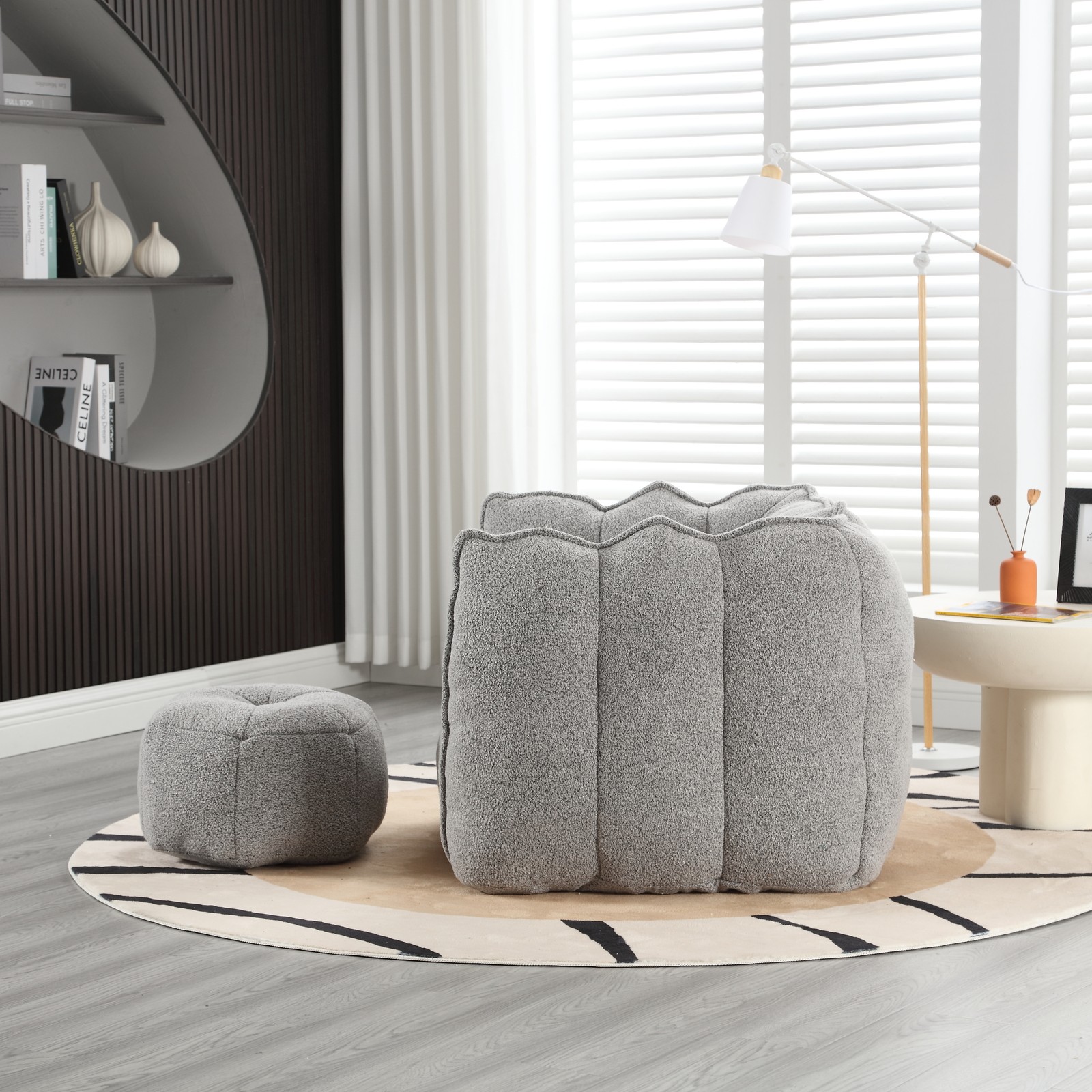 Soft Bean Bag Chair with High Resilient Foam(Chips)for living room and bedroom,