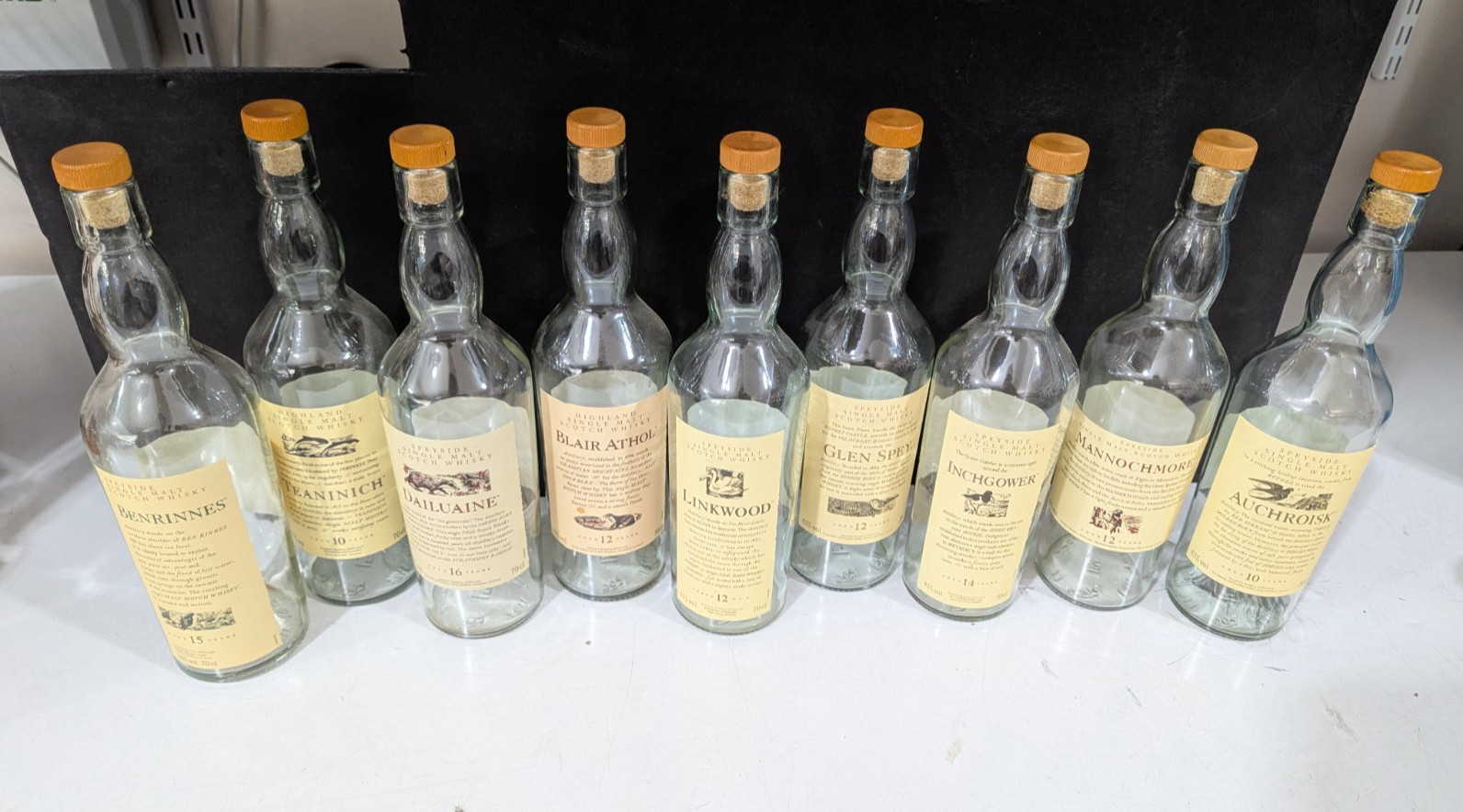 Set of 9 Flora & Fauna Series Single Malt Scotch Whisky bottles, Rare