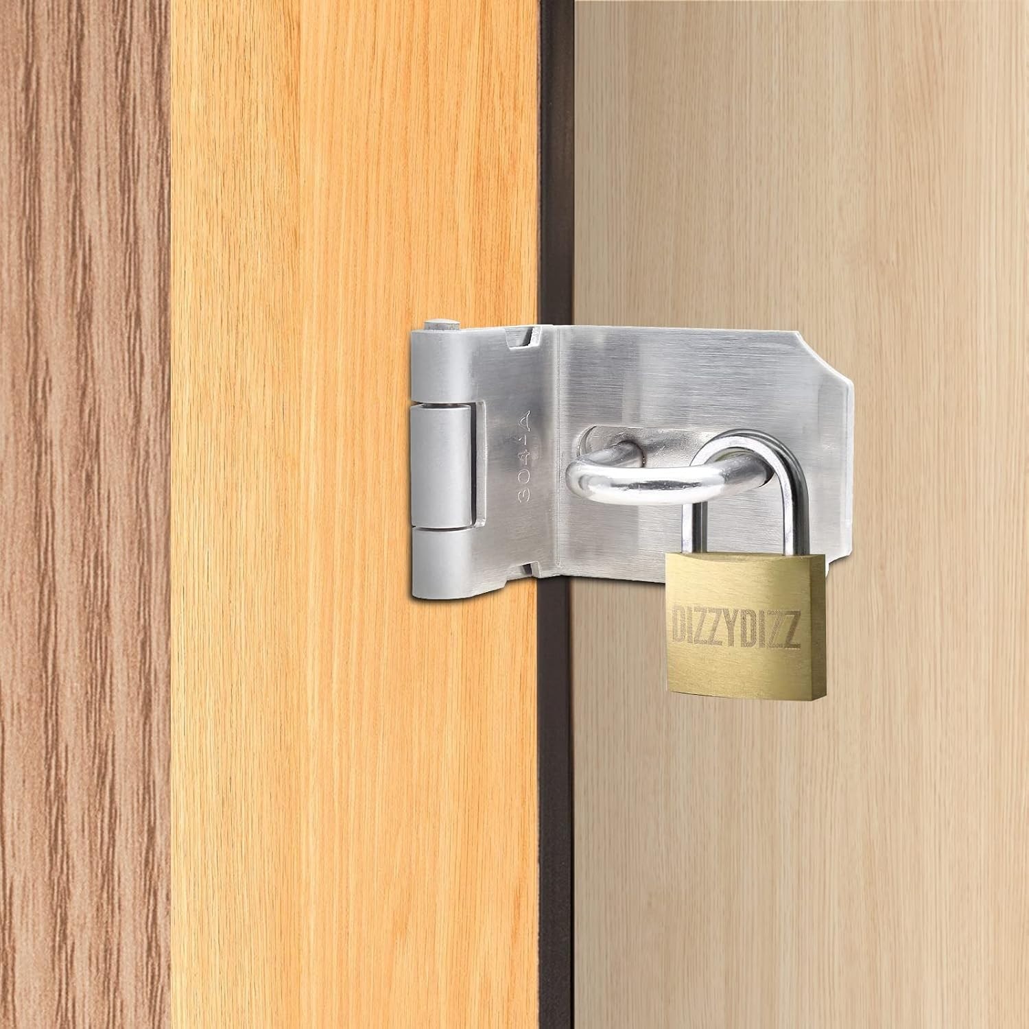 2Pcs Door Hasp Latch Lock 90 Degree Hasp Right Angle Padlock Latch Safety 3inch