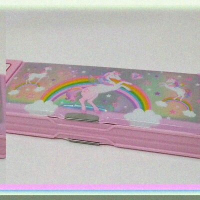 Unicorn Stationery Box with 2 Compartments and Calculator