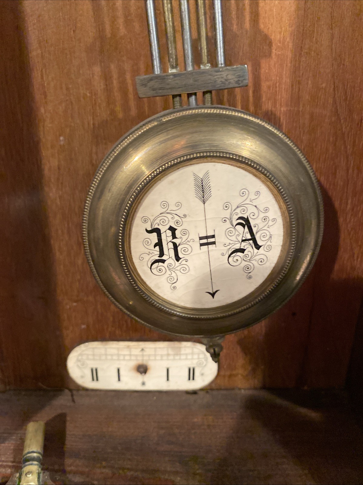 Antique Junghans German Large Solid Wood Wall Clock