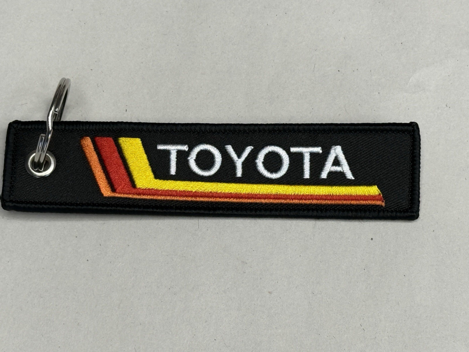 TOYOTA Keychain Vintage Retro Look 4RUNNER TACOMA SUPRA TUNDRA TRD 5 Inch Black