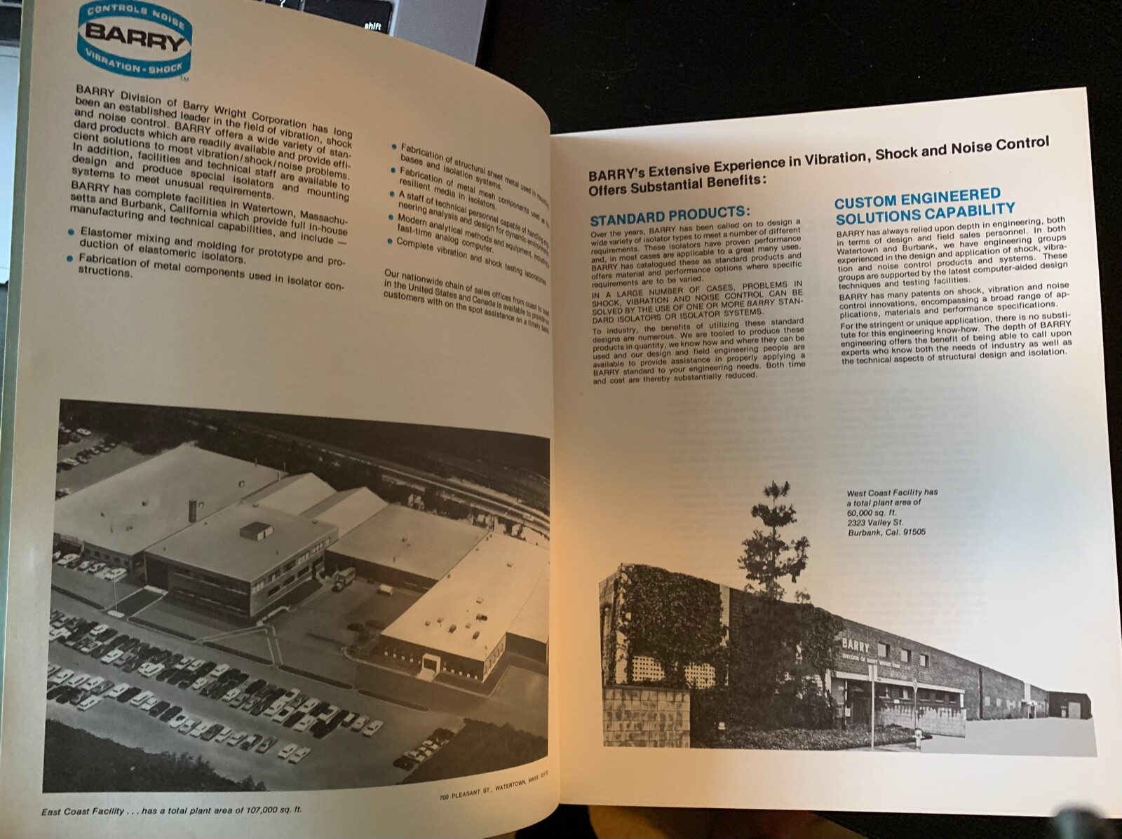 Barry Controls 1974 Application Selection Guide Shock Vibration Noise Control