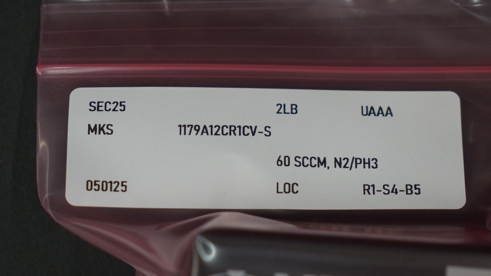 MKS Instruments 1179A12CR1CV-S Mass Flow Controller MFC, 60 SCCM N2 95% / PH3 5%