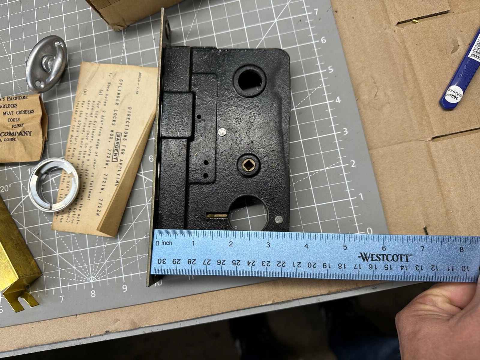 VINTAGE SARGENT DCM 772 MORTISE LOCK, NEW BUT OLD STOCK