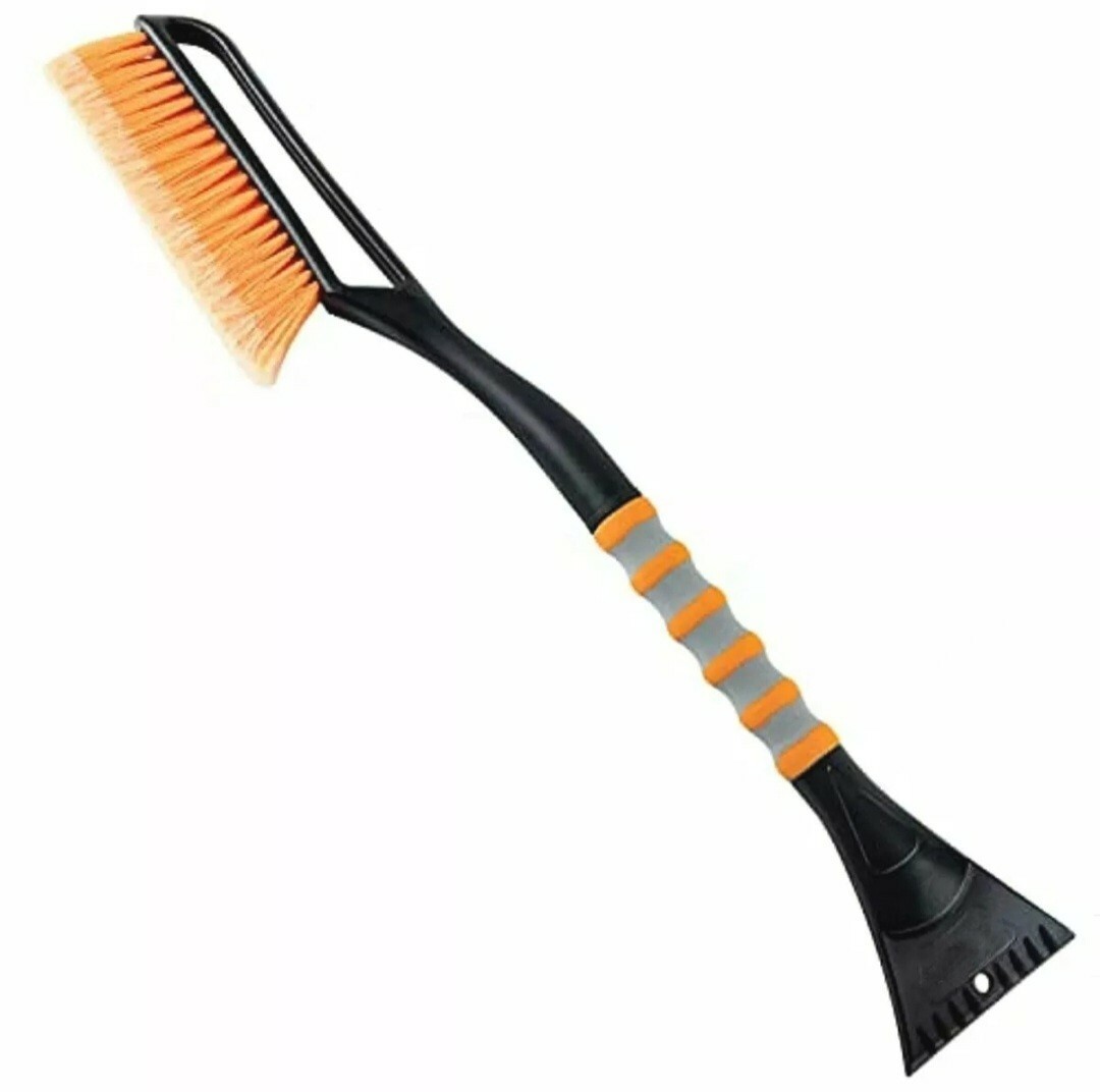 27 Inch Snow Brush and Detachable Ice Scraper with Ergonomic Foam Grip. B12