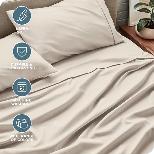 Sheet Set - Luxury 1800 Ultra-Soft Microfiber Bed Sheets - King 14 - Wheat