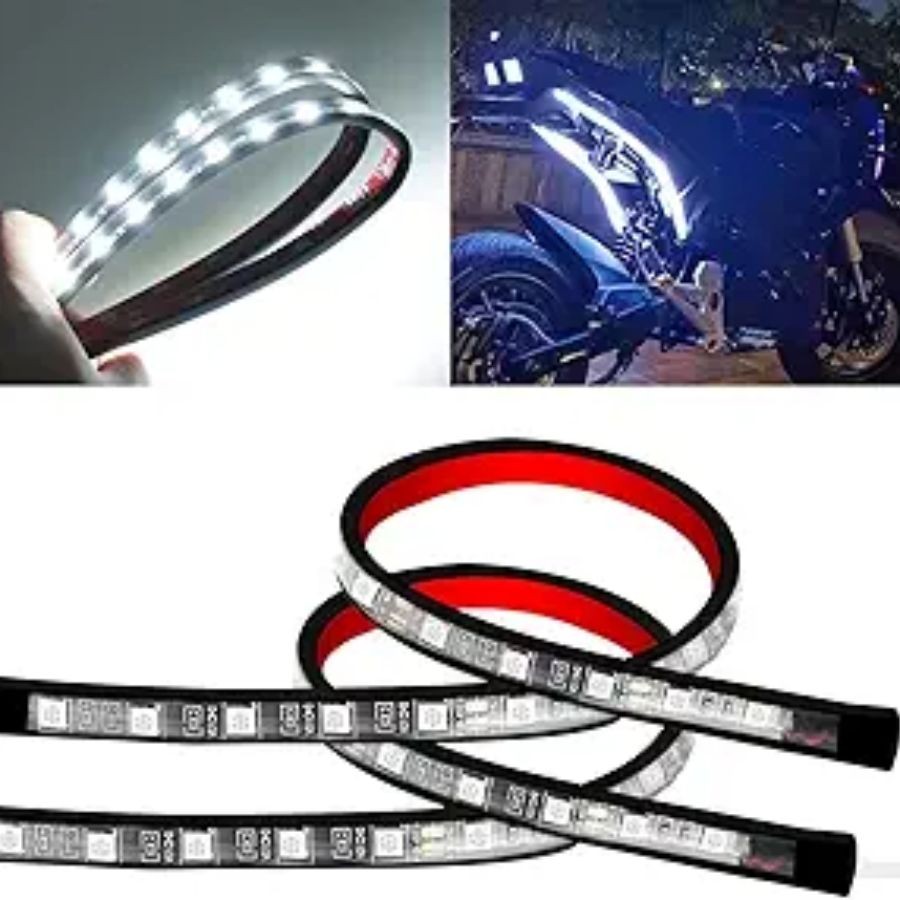 12 Volt Underglow Led Lights Strip Waterproof for Cars Interior Color: White*2